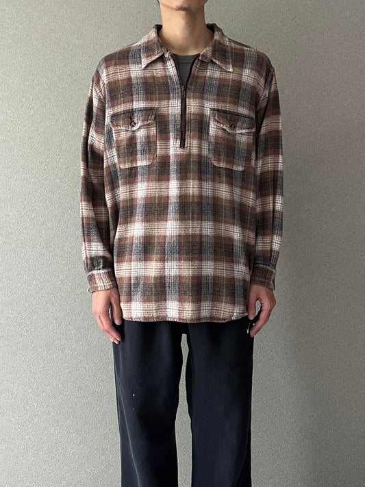 00's BASIC EDITIONS pullover flannel shirt