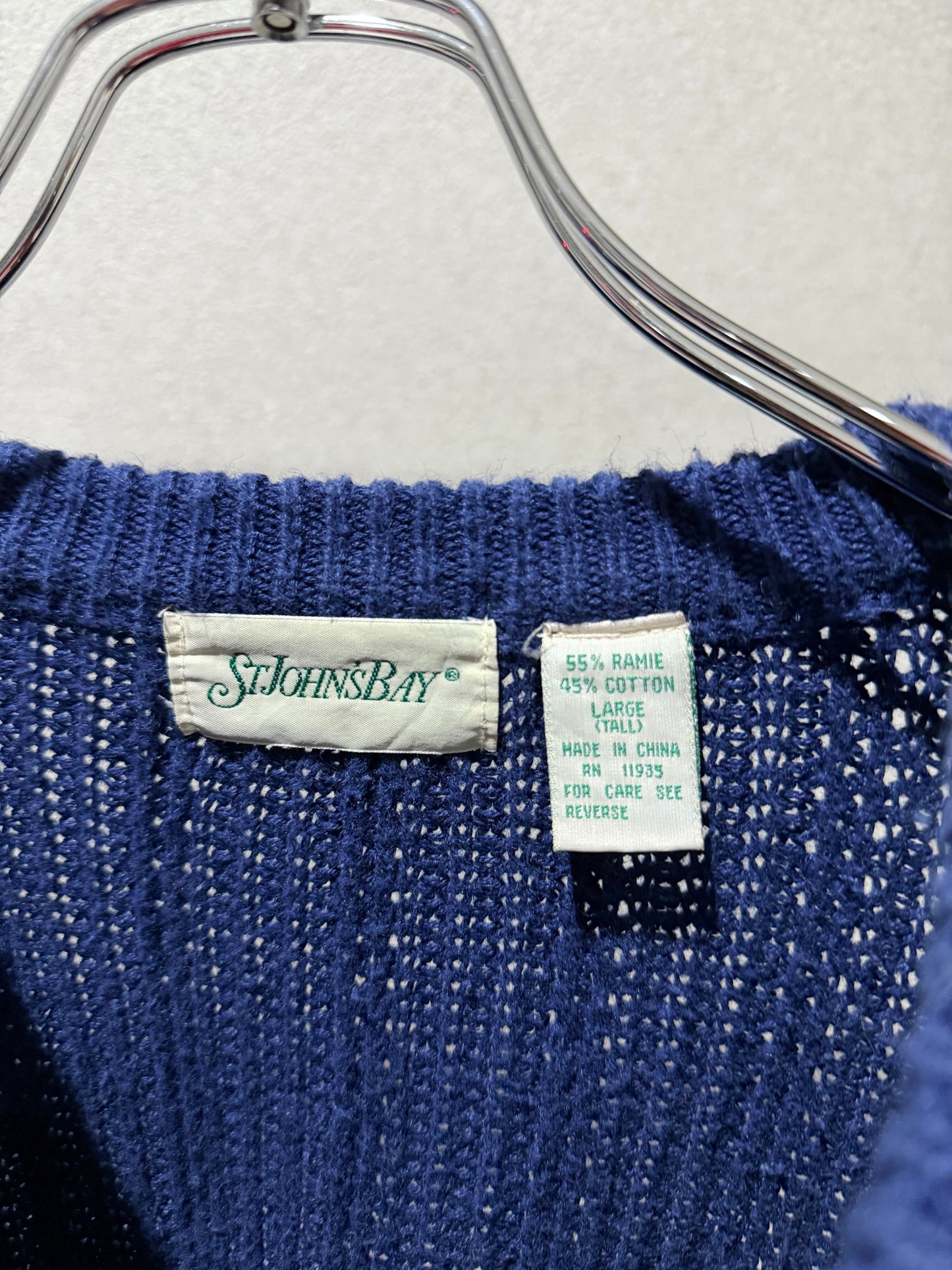 90's ST.JOHN'S BAY ramie×cotton knit sweater