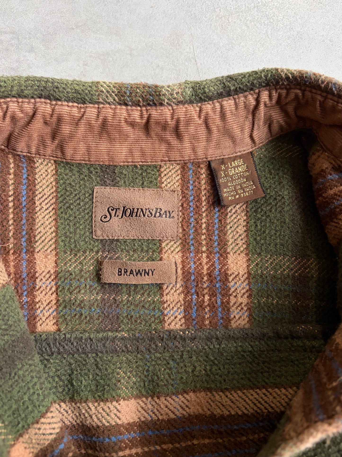 00's ST.JOHN'S BAY flannel shirt