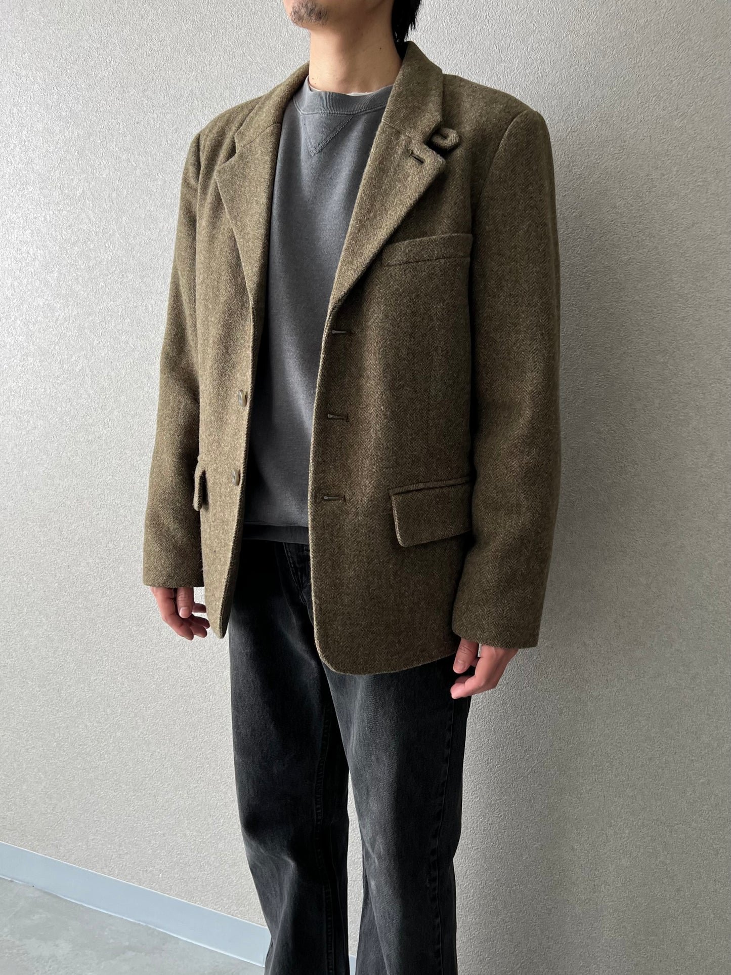 00's L.L.Bean insulation tweed jacket