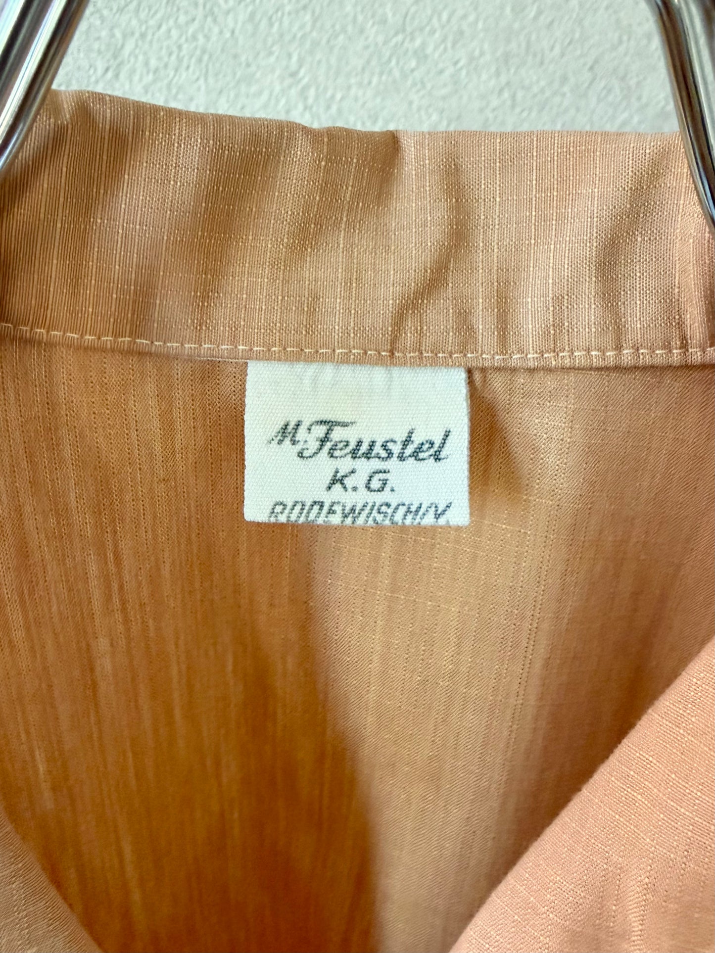 70's M.Feustel K.G. open collar shirt