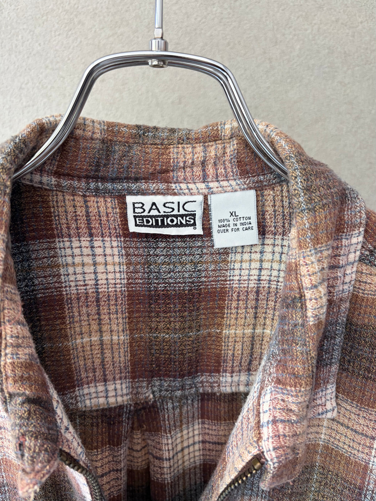 00's BASIC EDITIONS pullover flannel shirt