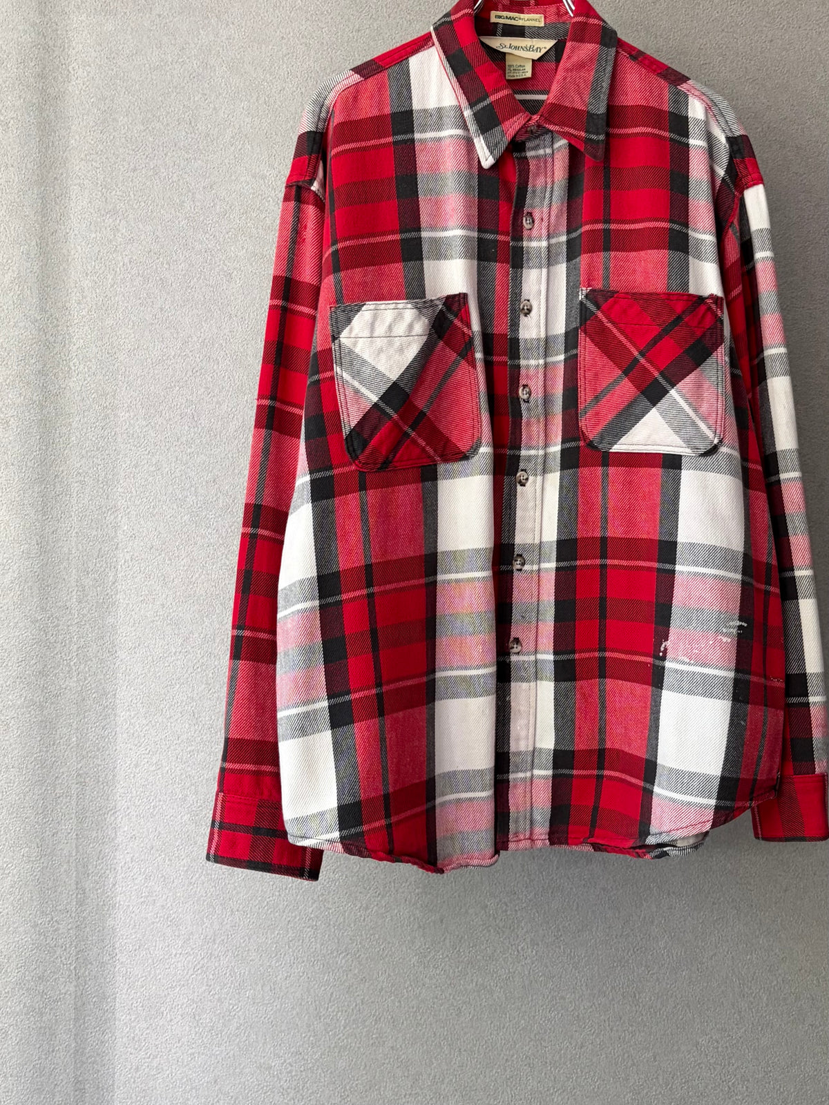 80's ST.JOHN'S BAY flannel shirt "Made in USA"