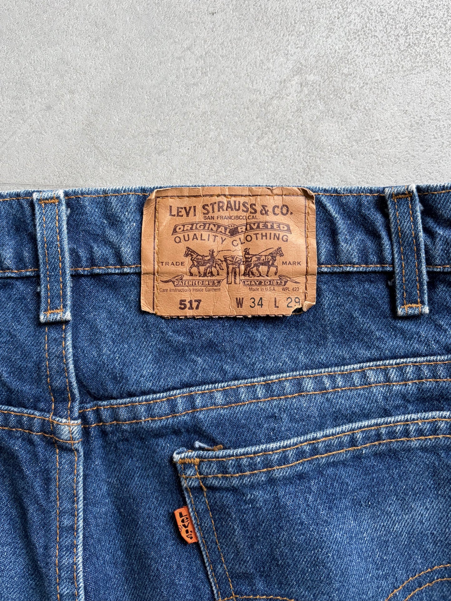 80's Levi's 517 denim pants "Made in USA"