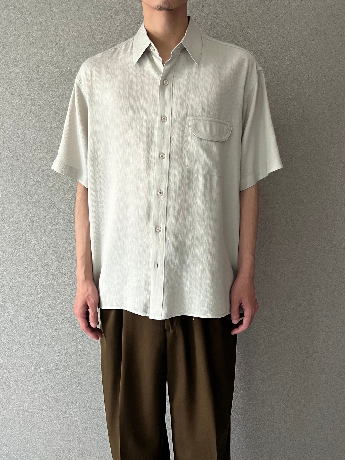 90's PERRY ELLIS S/S rayon shirt