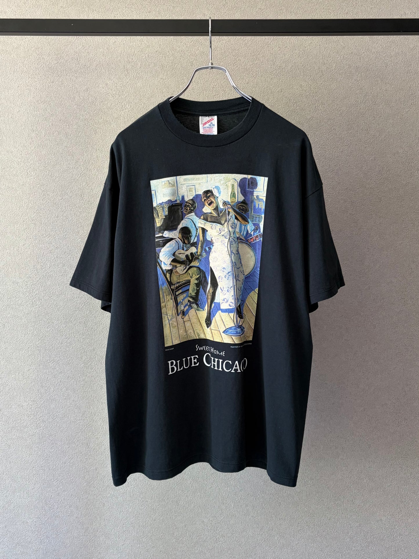90's〜 BLUE CHICAGO art t-shirt