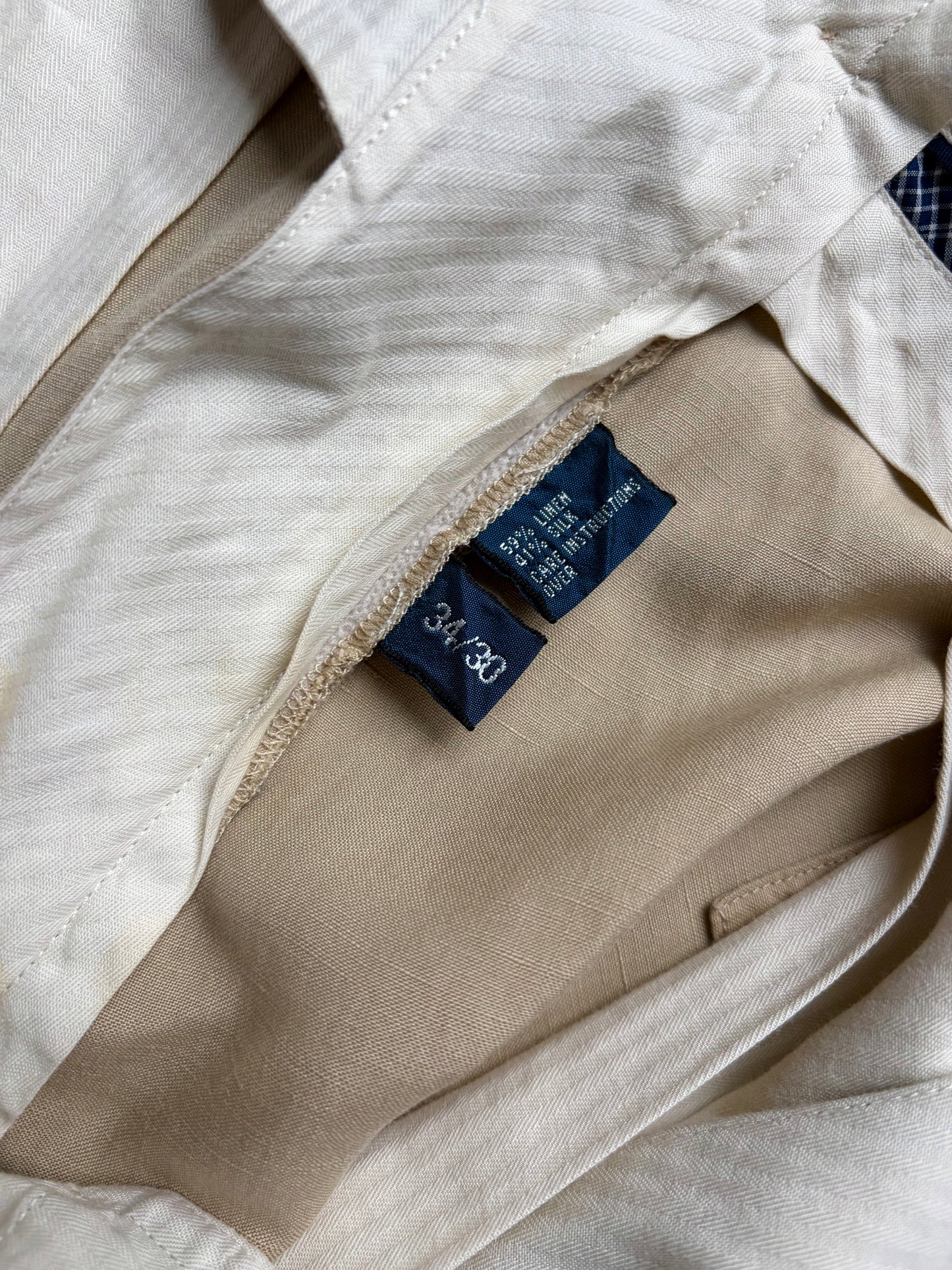 00's Polo Ralph Lauren linen×silk slacks