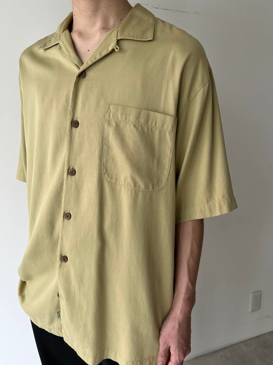 00's Tommy Bahama open collar silk shirt