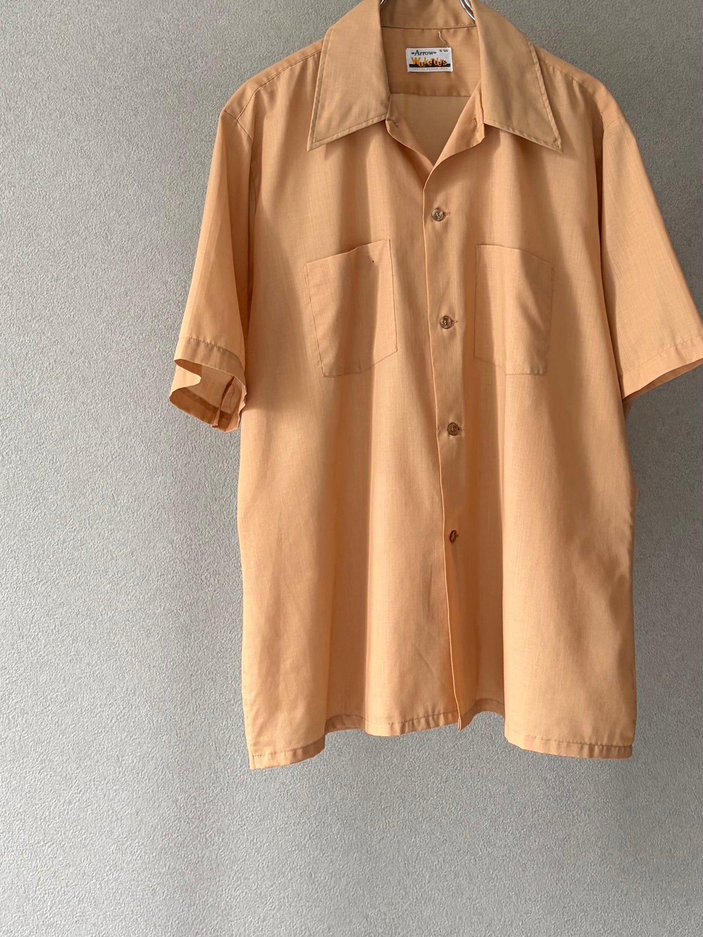 70's ARROW open collar shirt