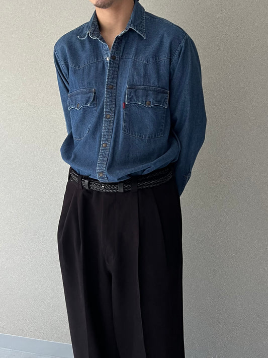 80's Levi's denim western shirt