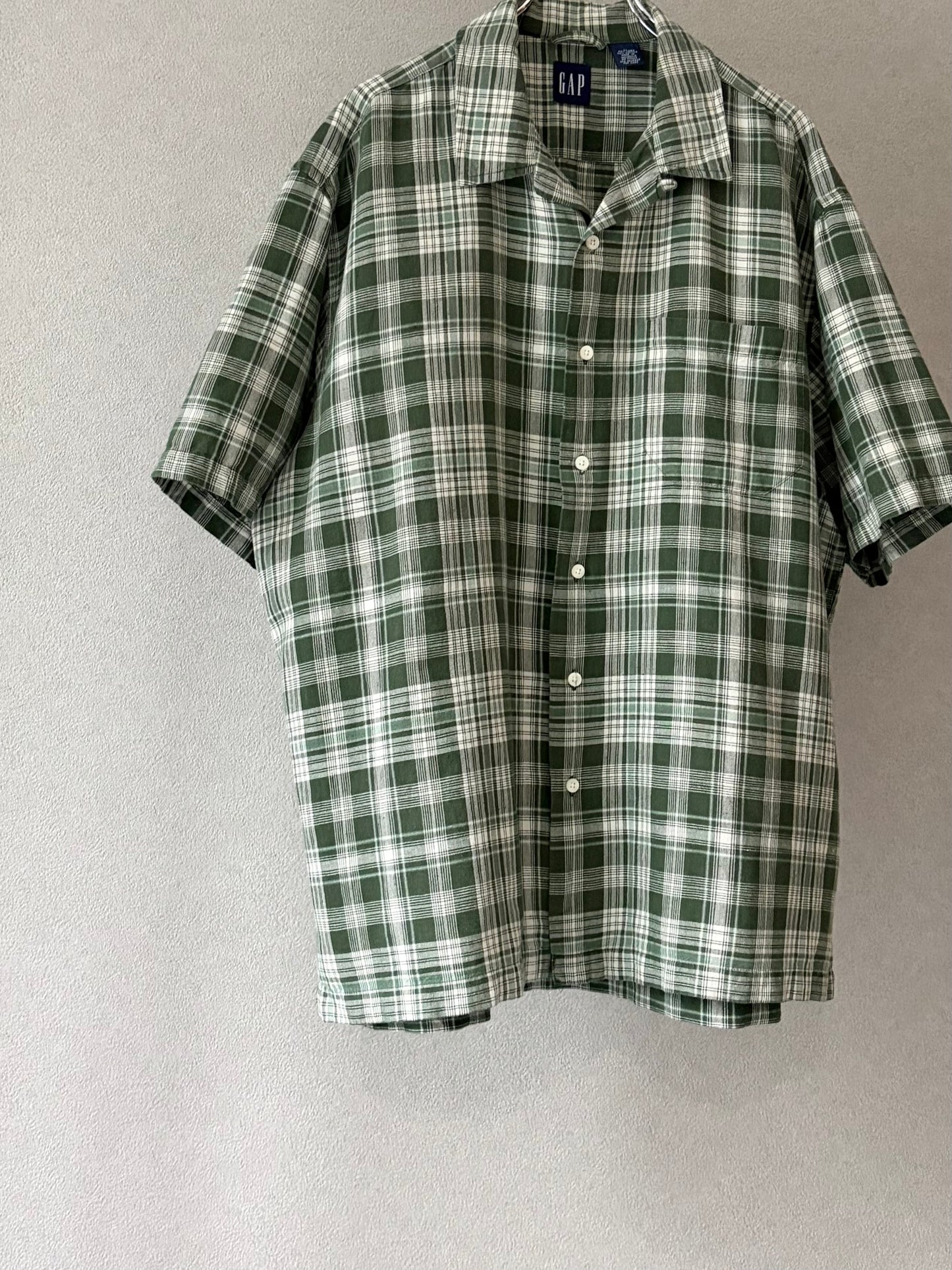 00's GAP linen × cotton open collar shirt