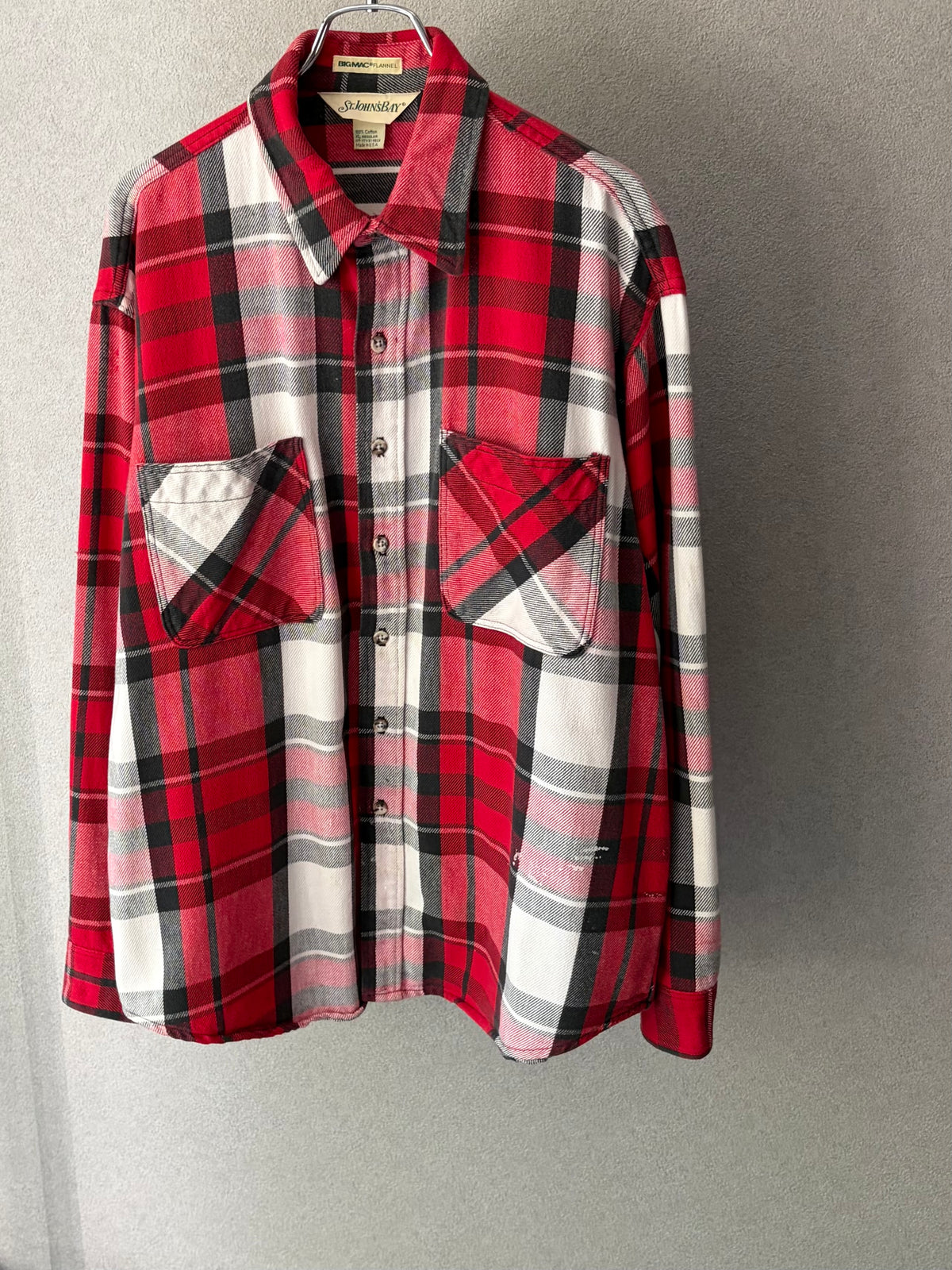 80's ST.JOHN'S BAY flannel shirt "Made in USA"