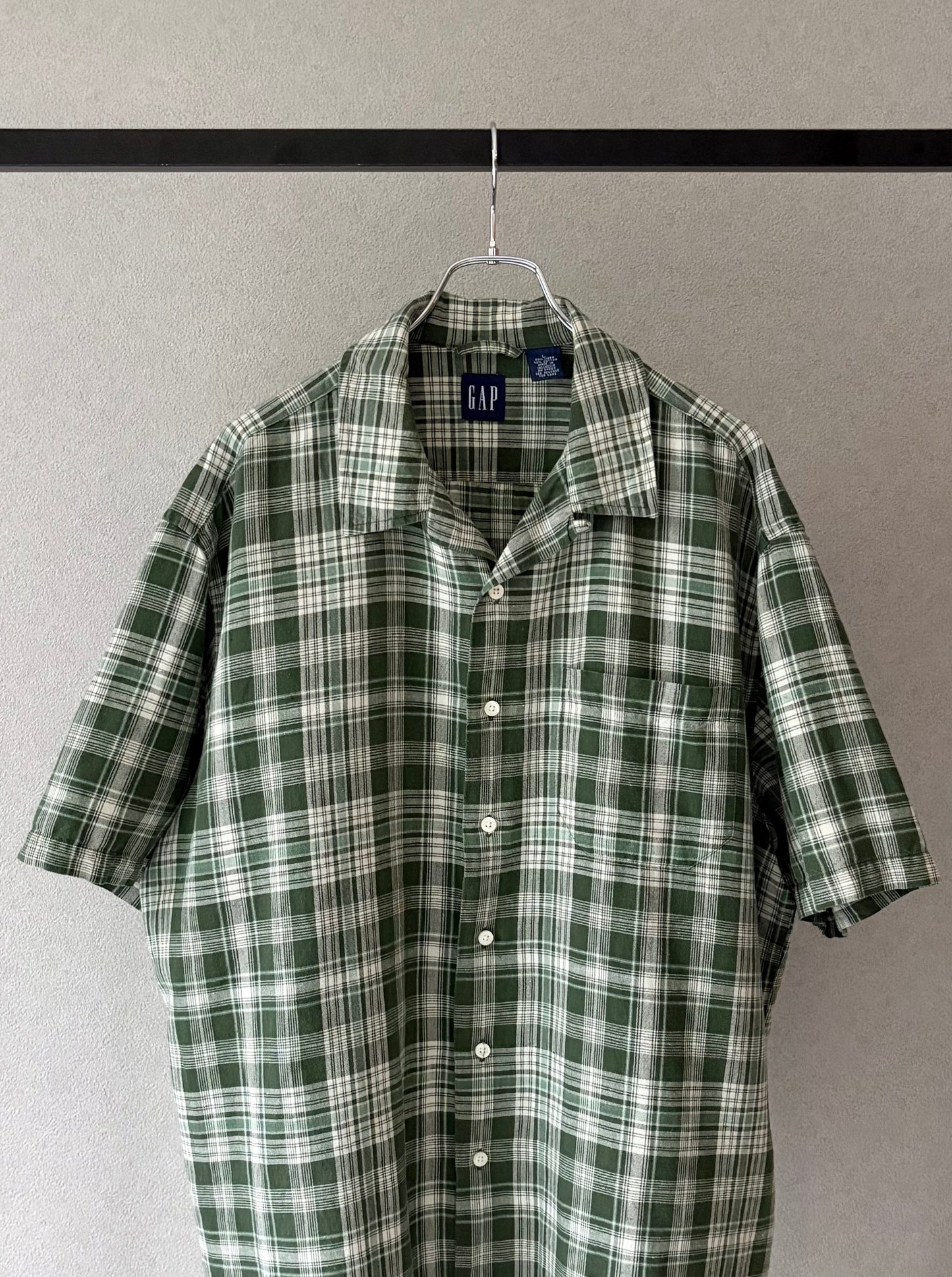 00's GAP linen × cotton open collar shirt