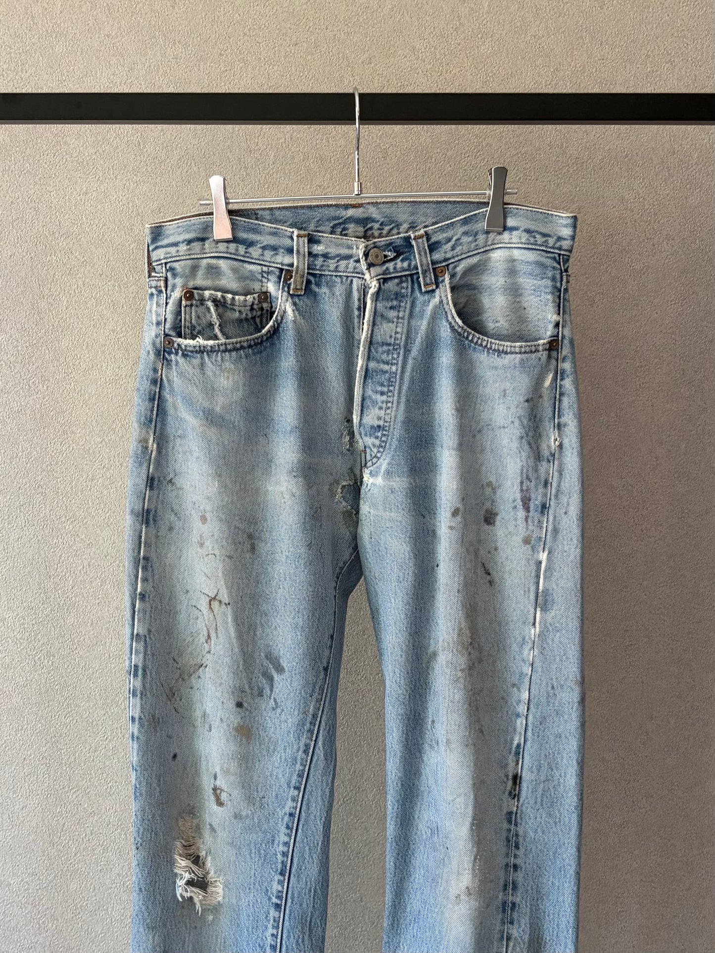 80's Levi's 501 denim pants "RED LINE”