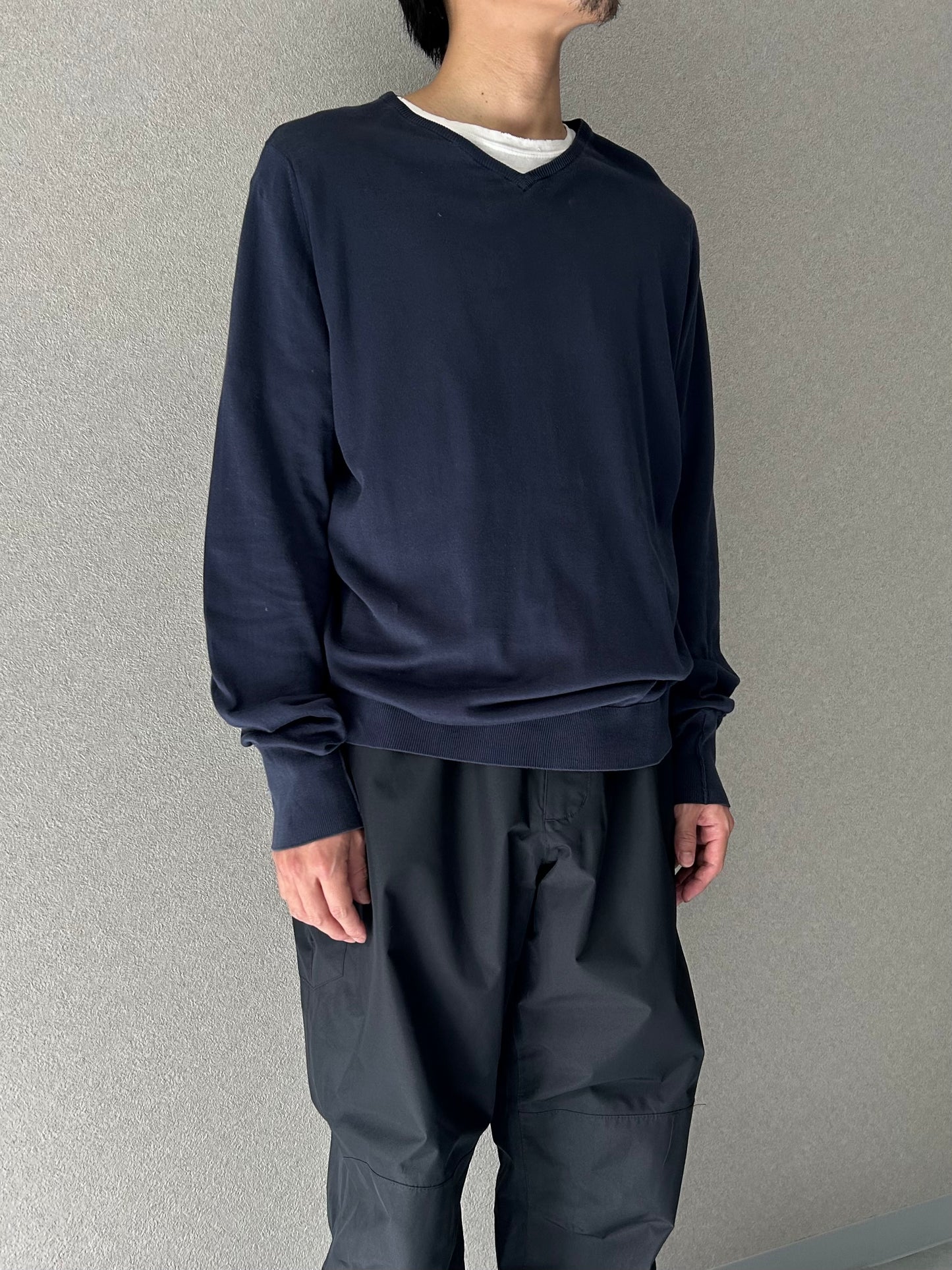 90's JOHN SMEDLEY cotton knit sweater "Made in GREAT BRITAIN"