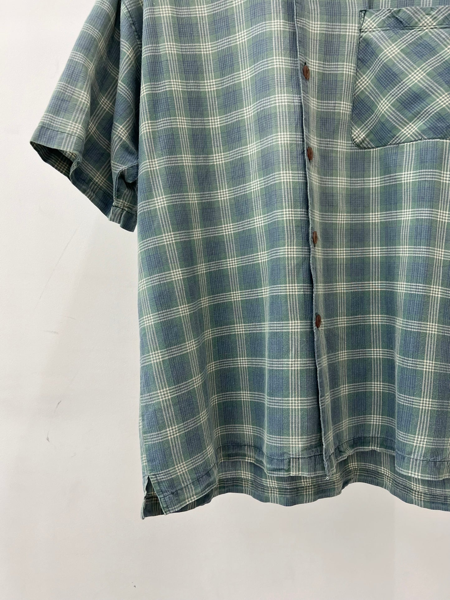 90's BUGLE BOY open collar shirt