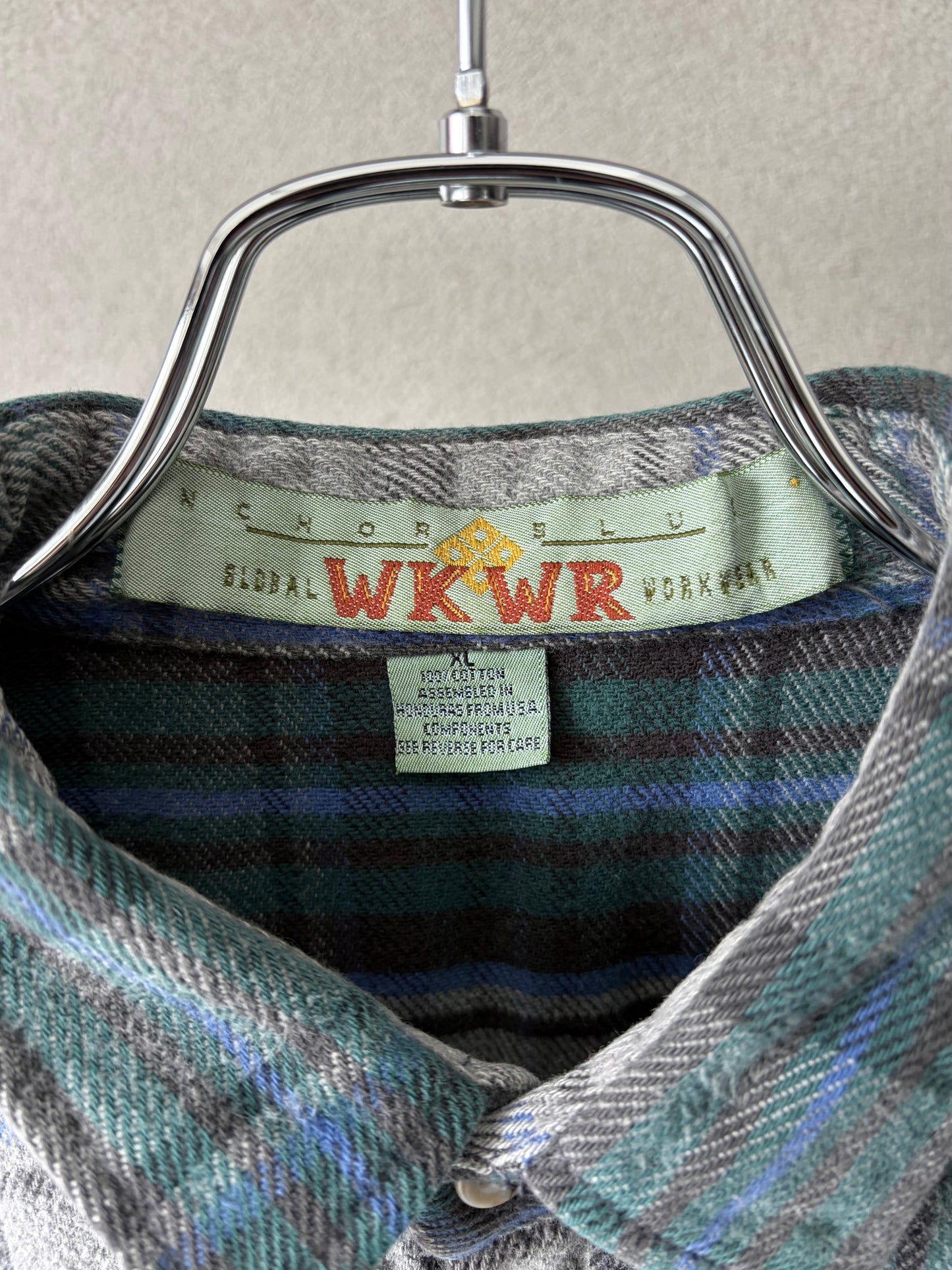 90's ANCHOR BLUE flannel shirt