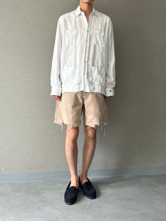 80's〜 UNKNOWN linen guayabear shirt