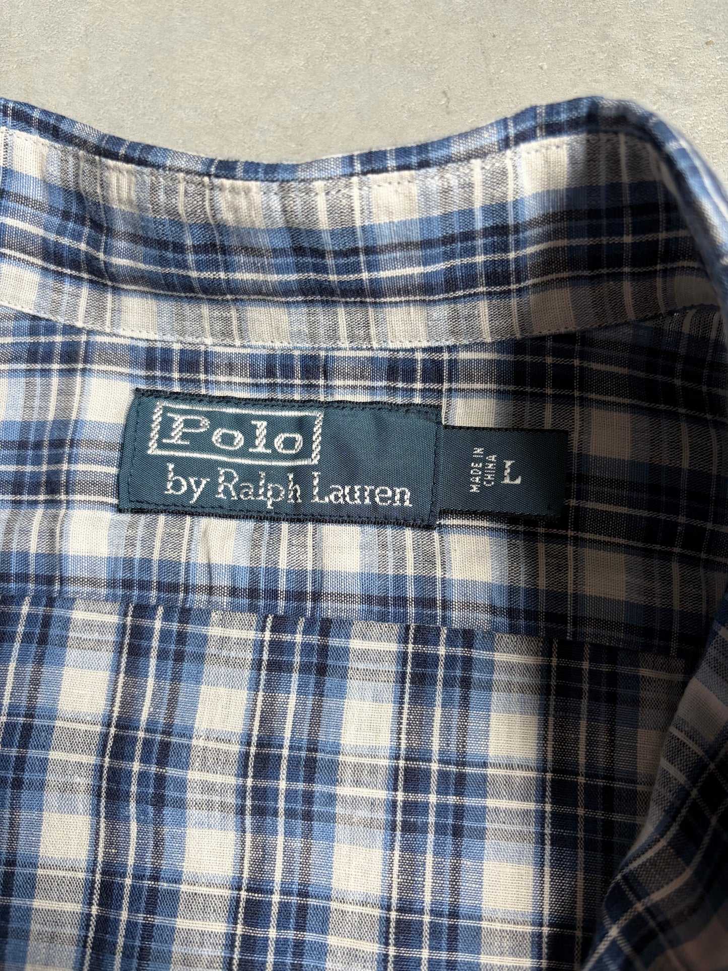 00's Polo Ralph Lauren cotton×linen shirt "DEAD STOCK"
