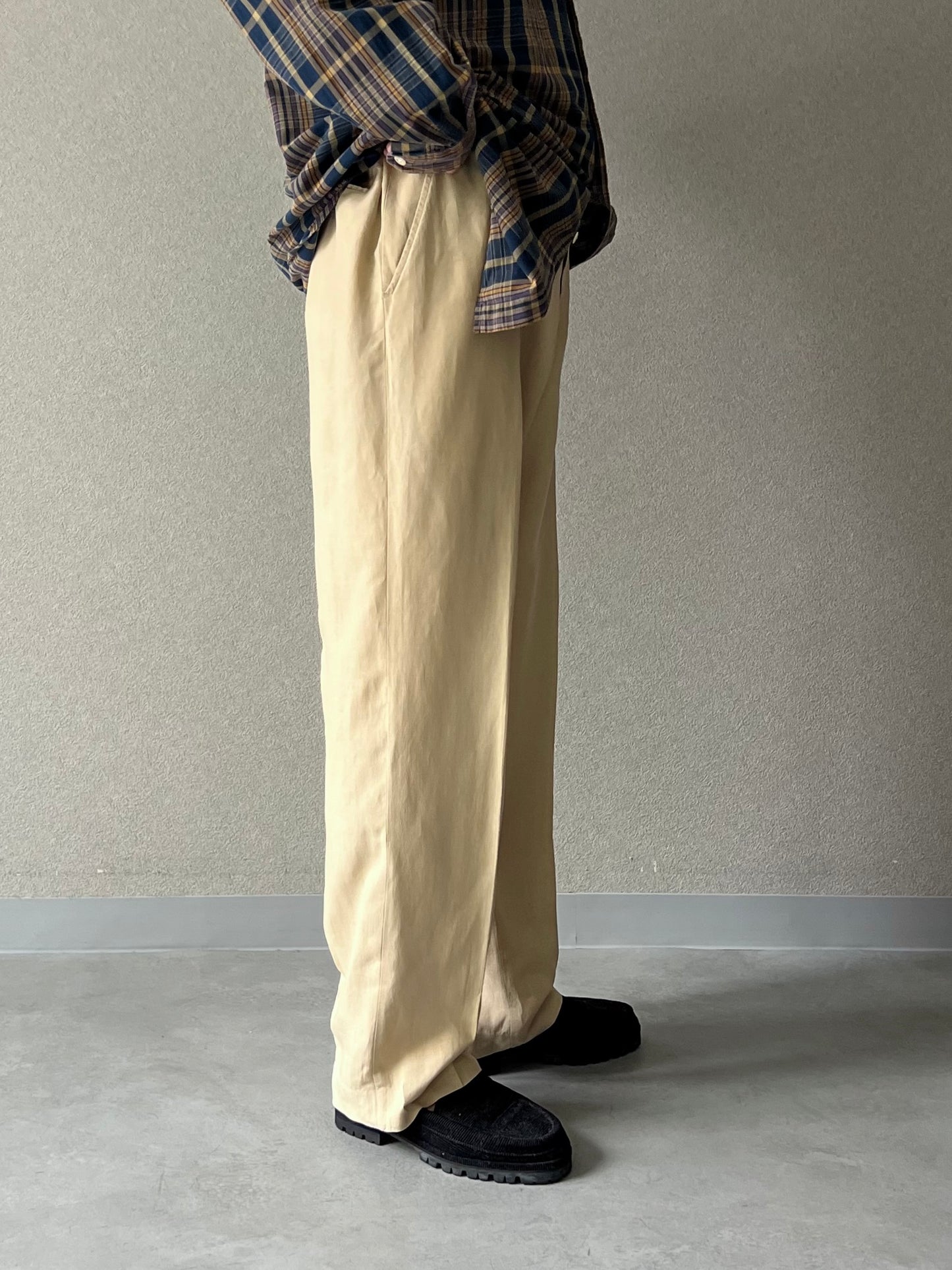 00's Polo Ralph Lauren linen×silk slacks