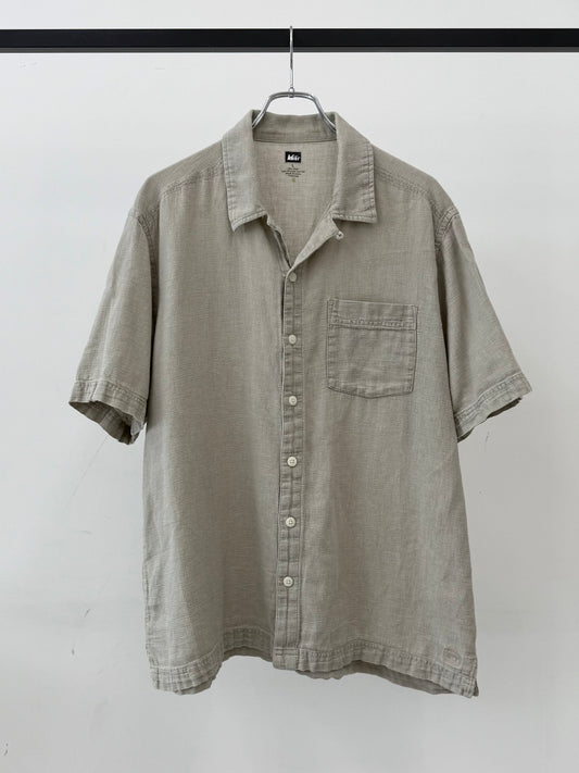 00's REI hemp open coller shirt