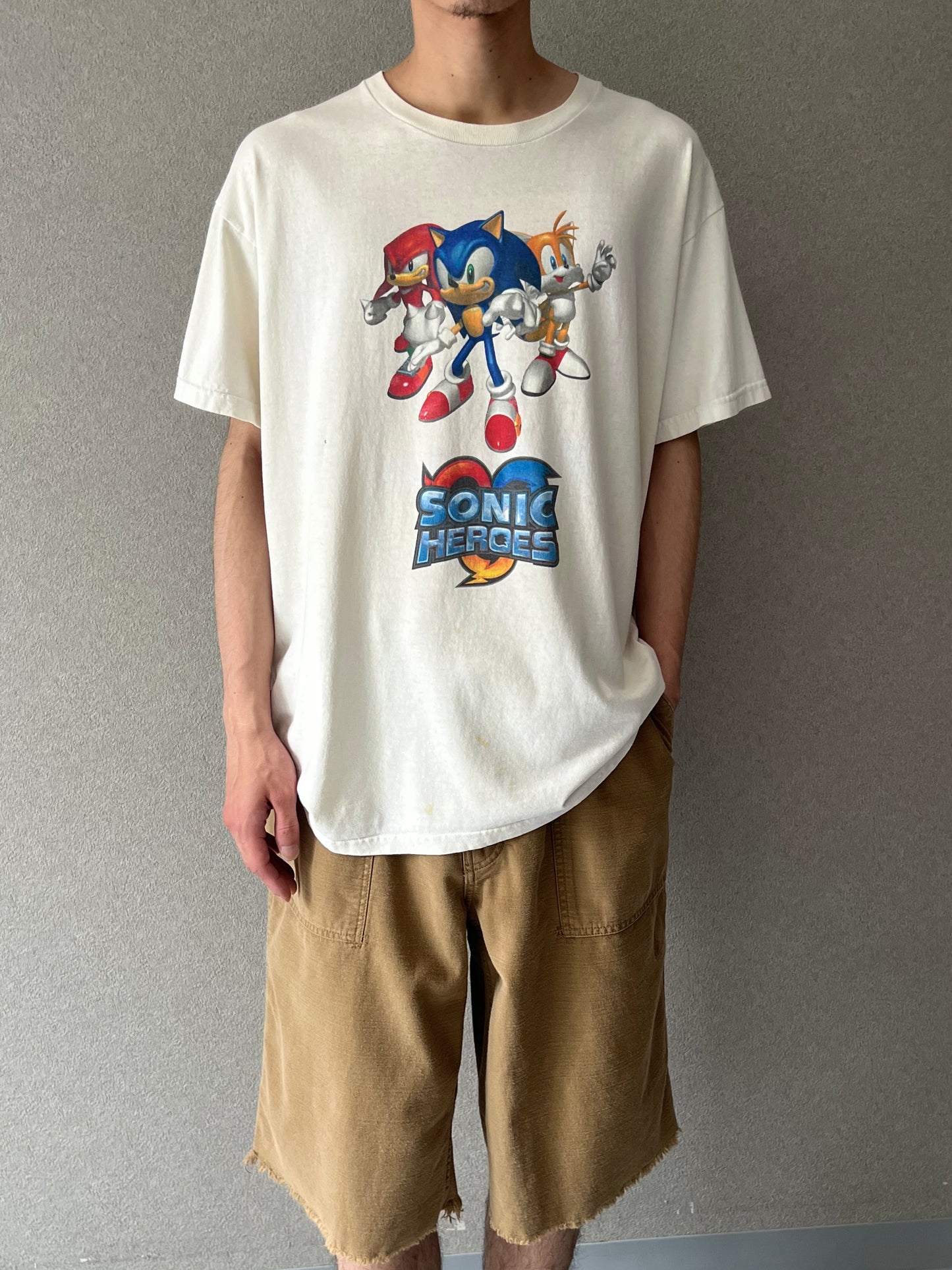 00's SONIC HEROES print t-shirt