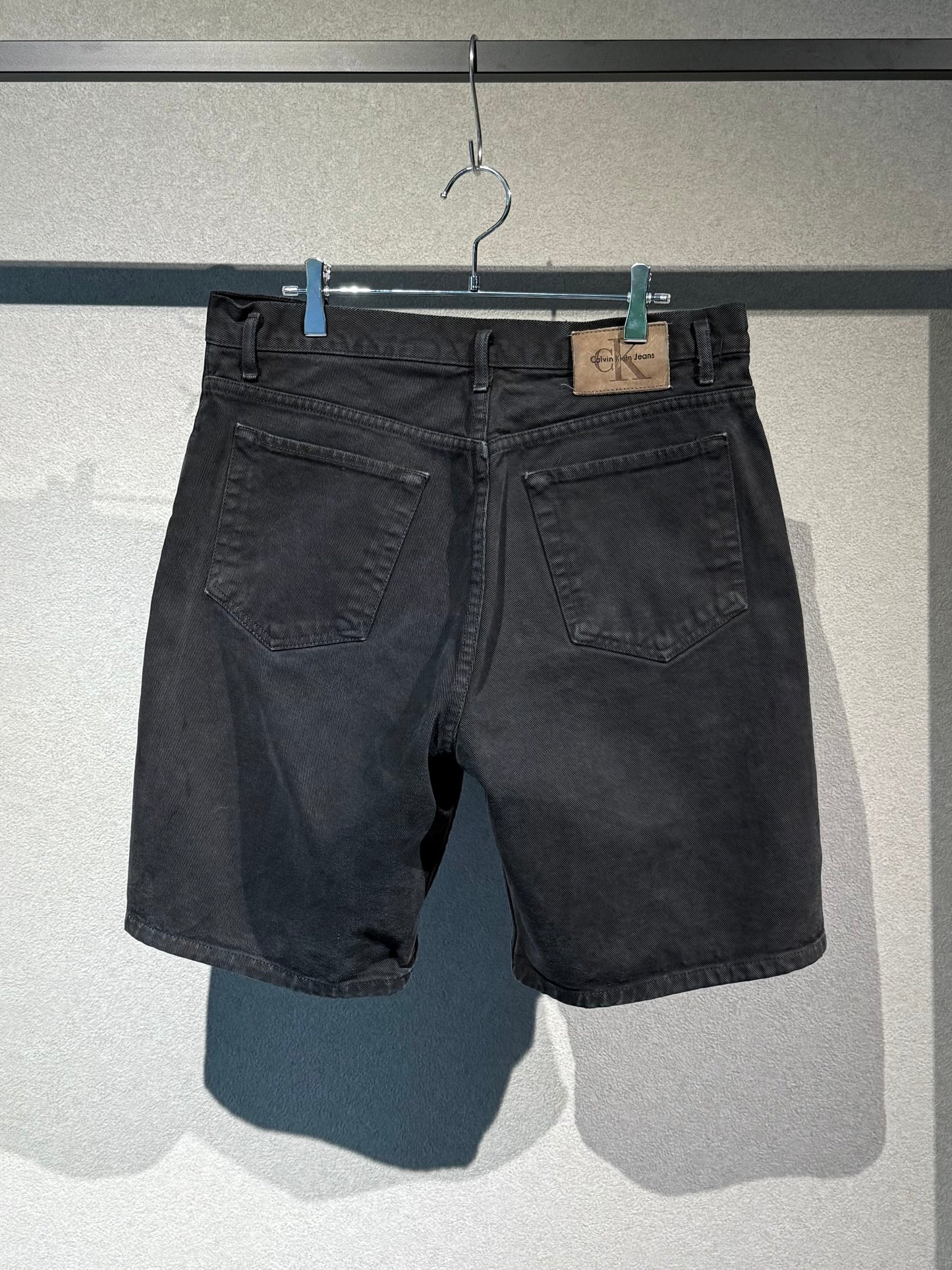 90's Calvin Klein black denim shorts