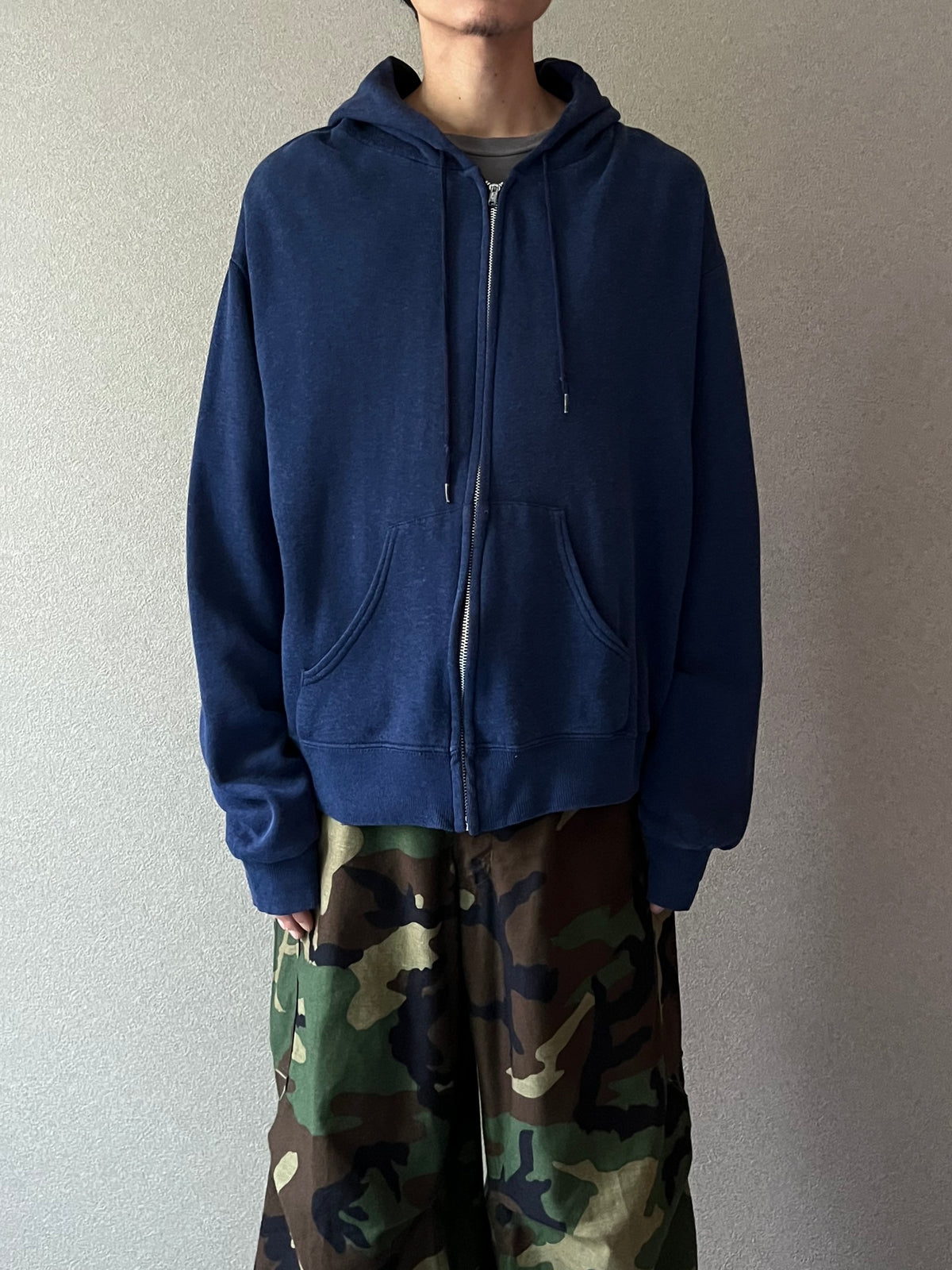 80's BW zip up sweat hoodie