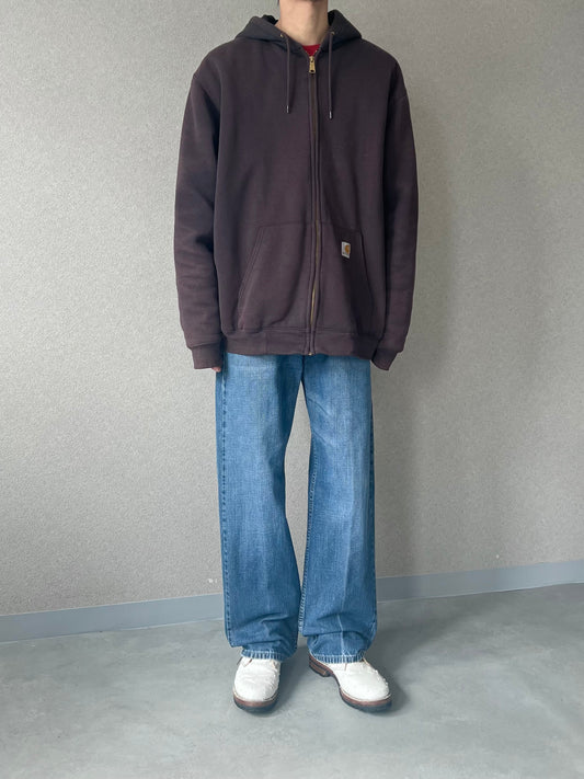 00's carhartt quilting lining sweat hoodie