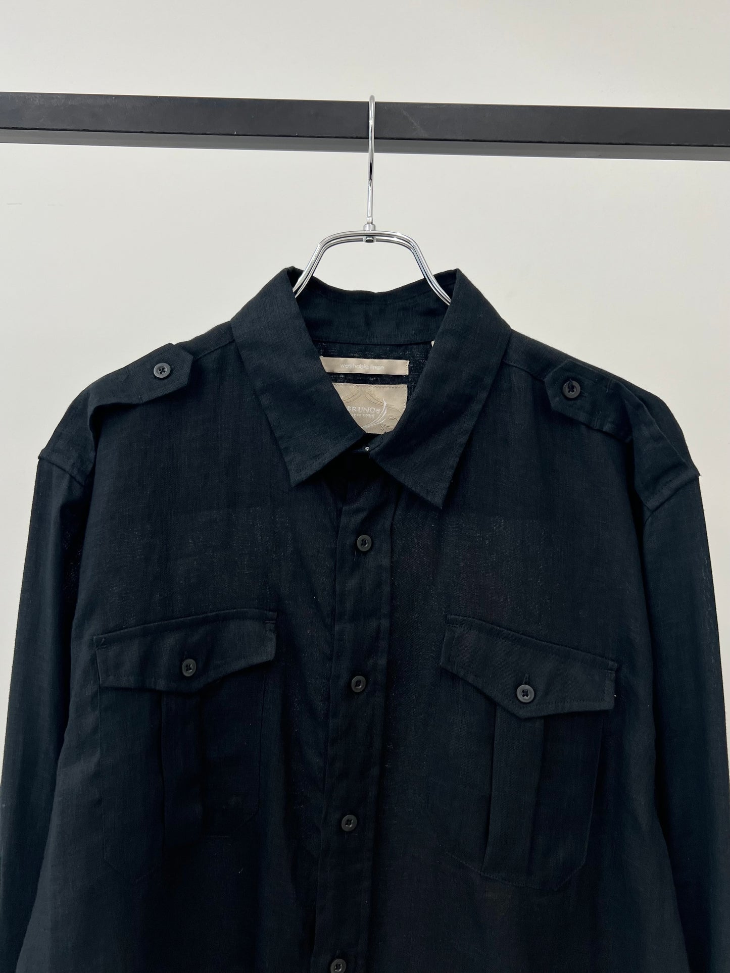 00's BRUNO linen shirt "DEAD STOCK"