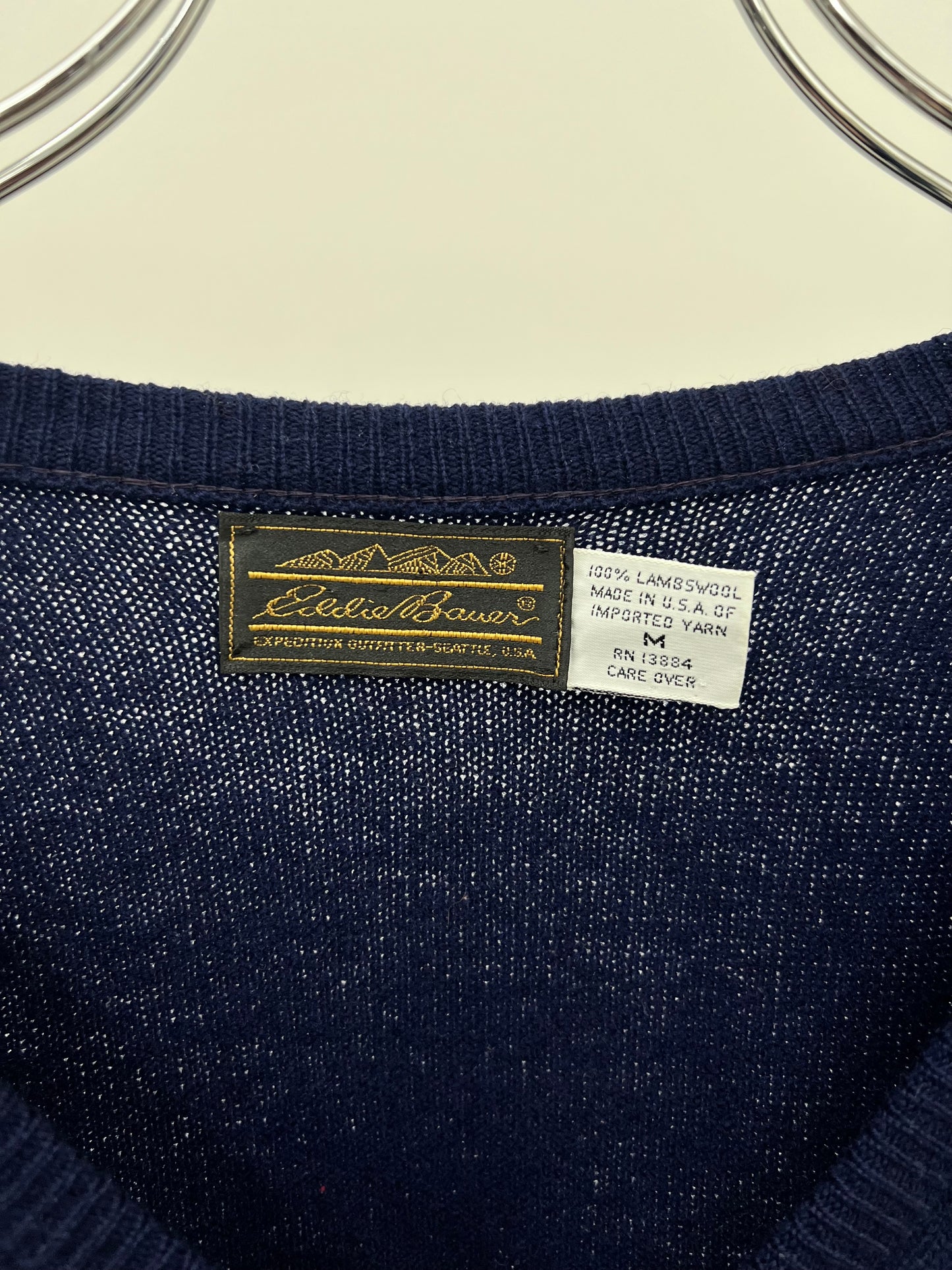 80's Eddie Bauer v-neck knit "Made in USA"