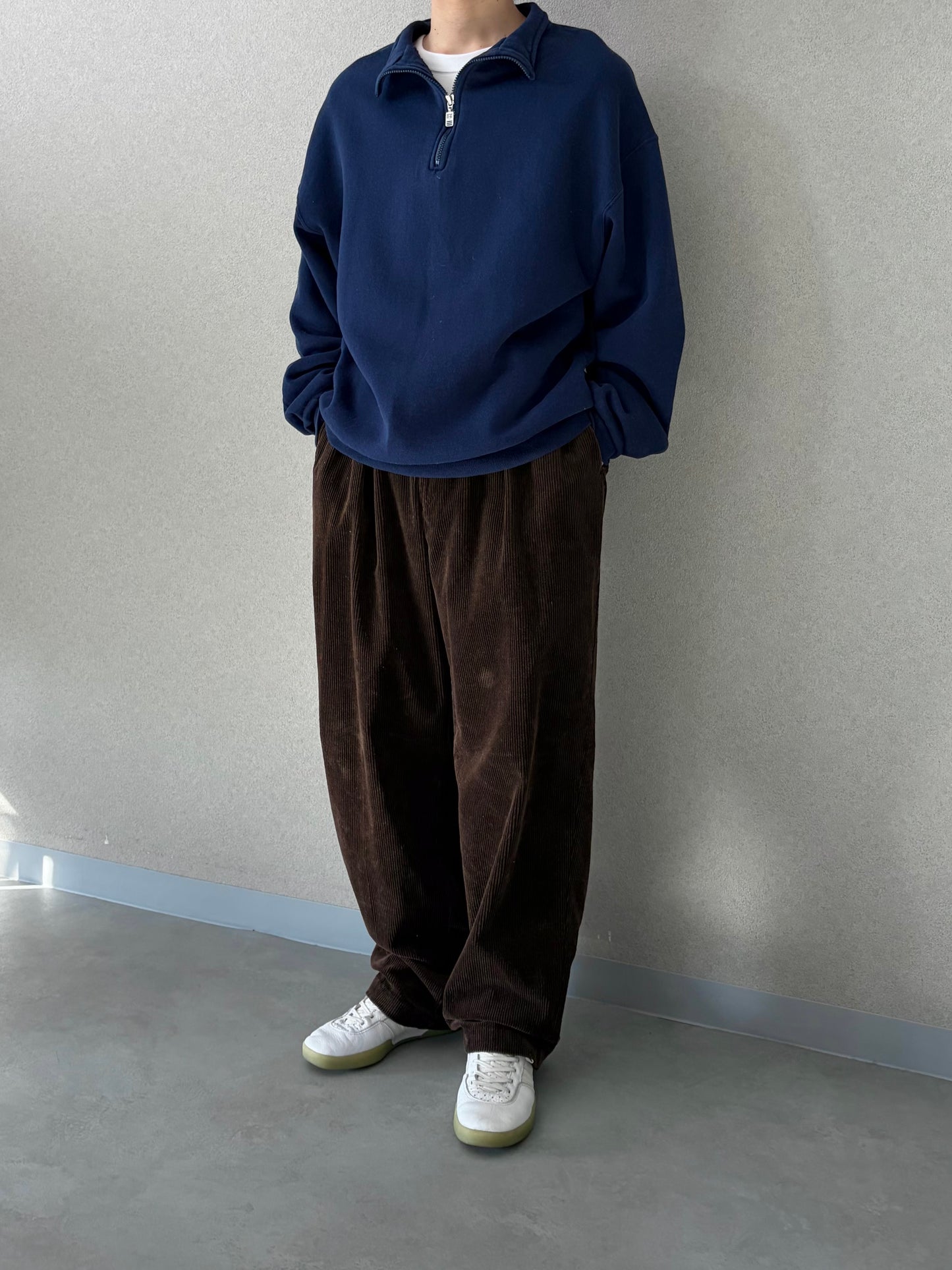 90's RUSSELL half zip sweater