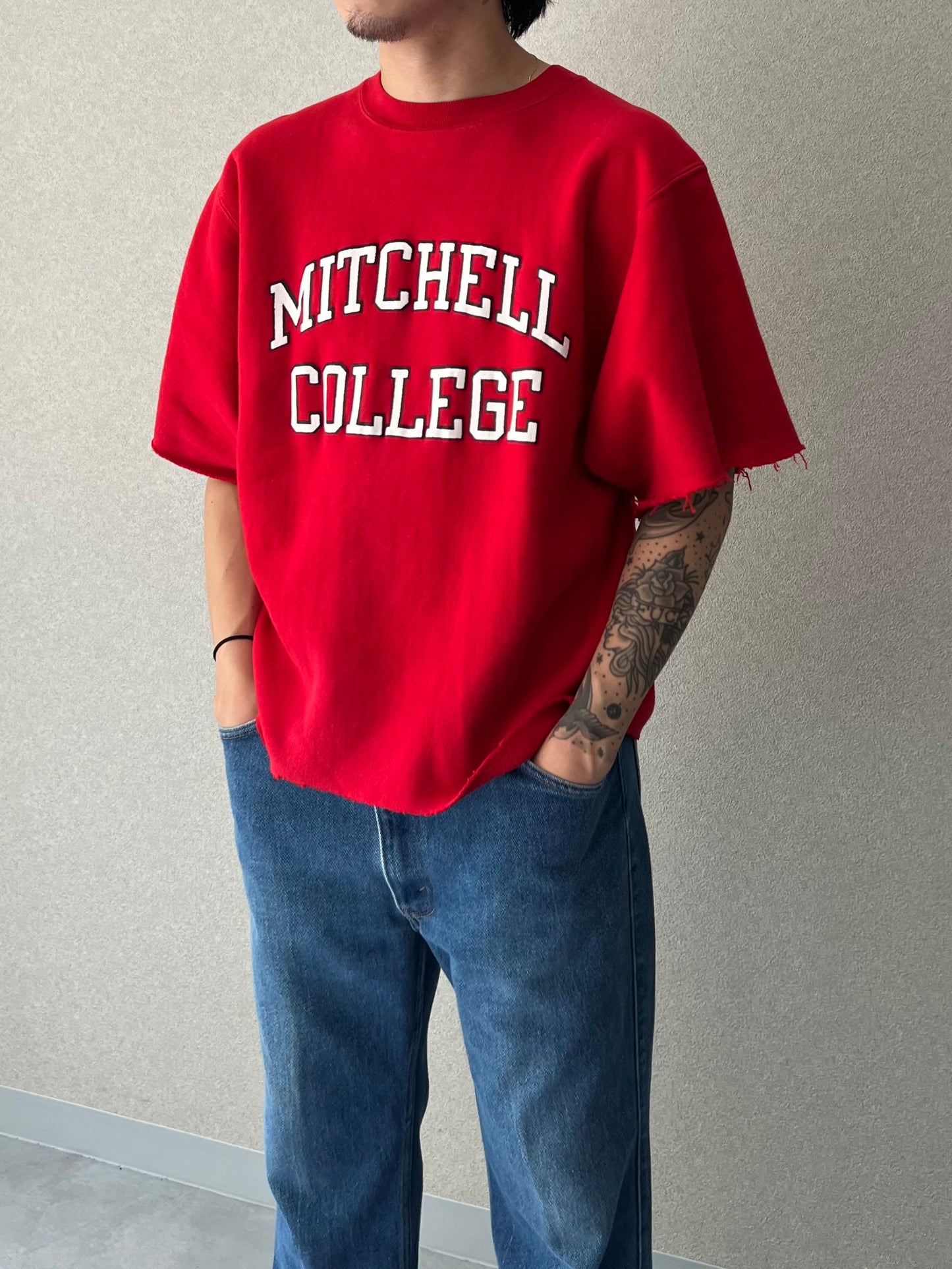 90's Champion REVERSE WEAVE cutoff sweater "Made in USA"