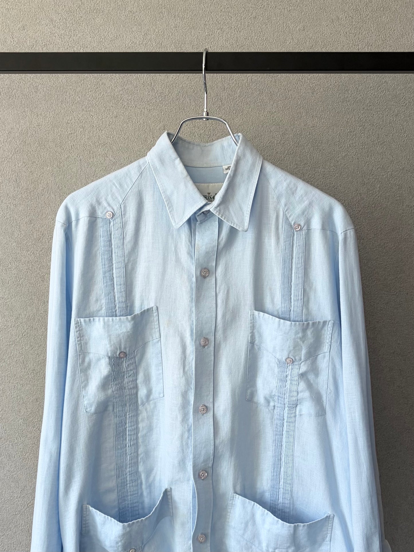 90's PANABRISA CORONA linen guayabera shirt