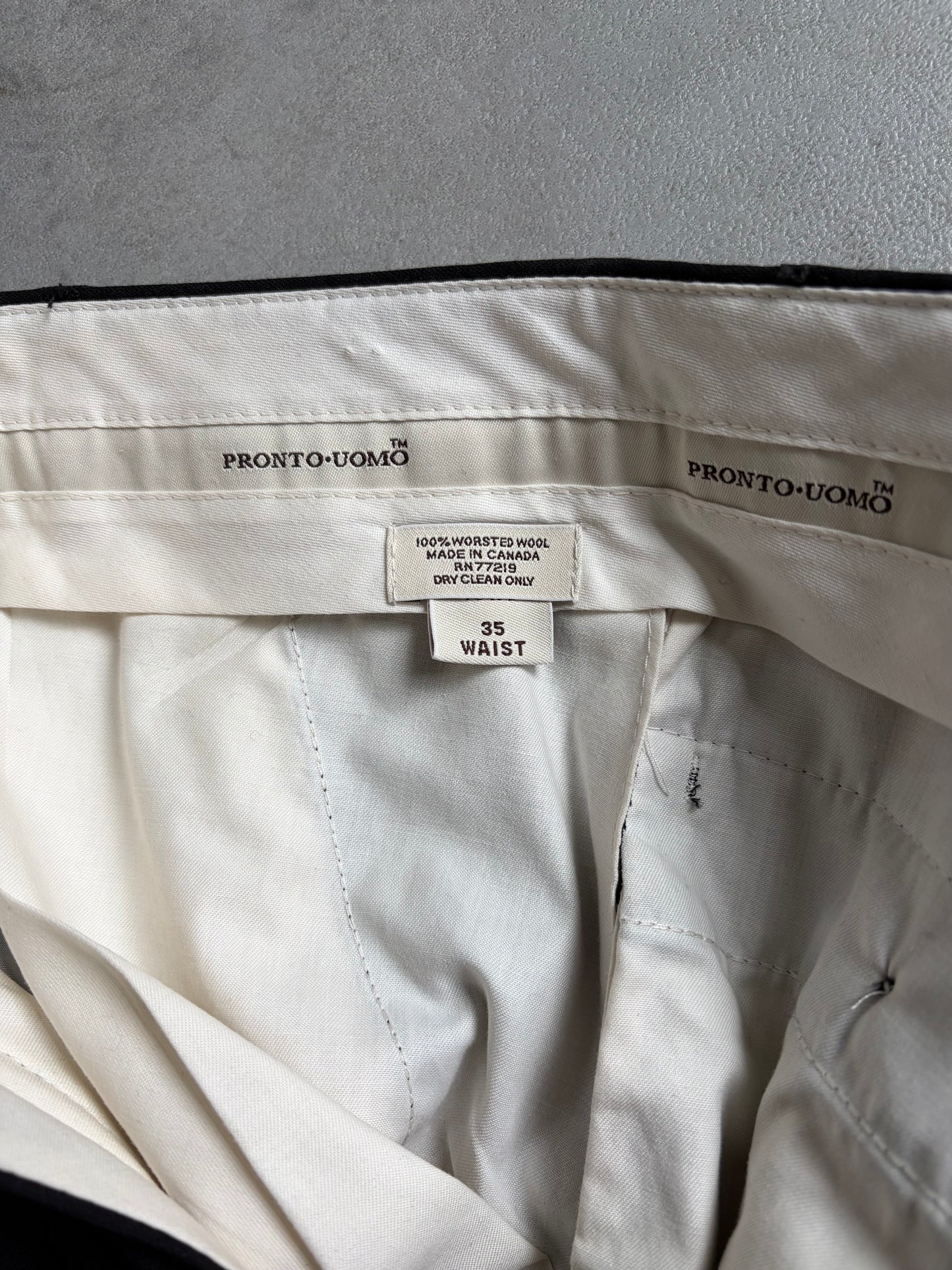 00's PRONTO UOMO wool slacks "Made in CANADA"
