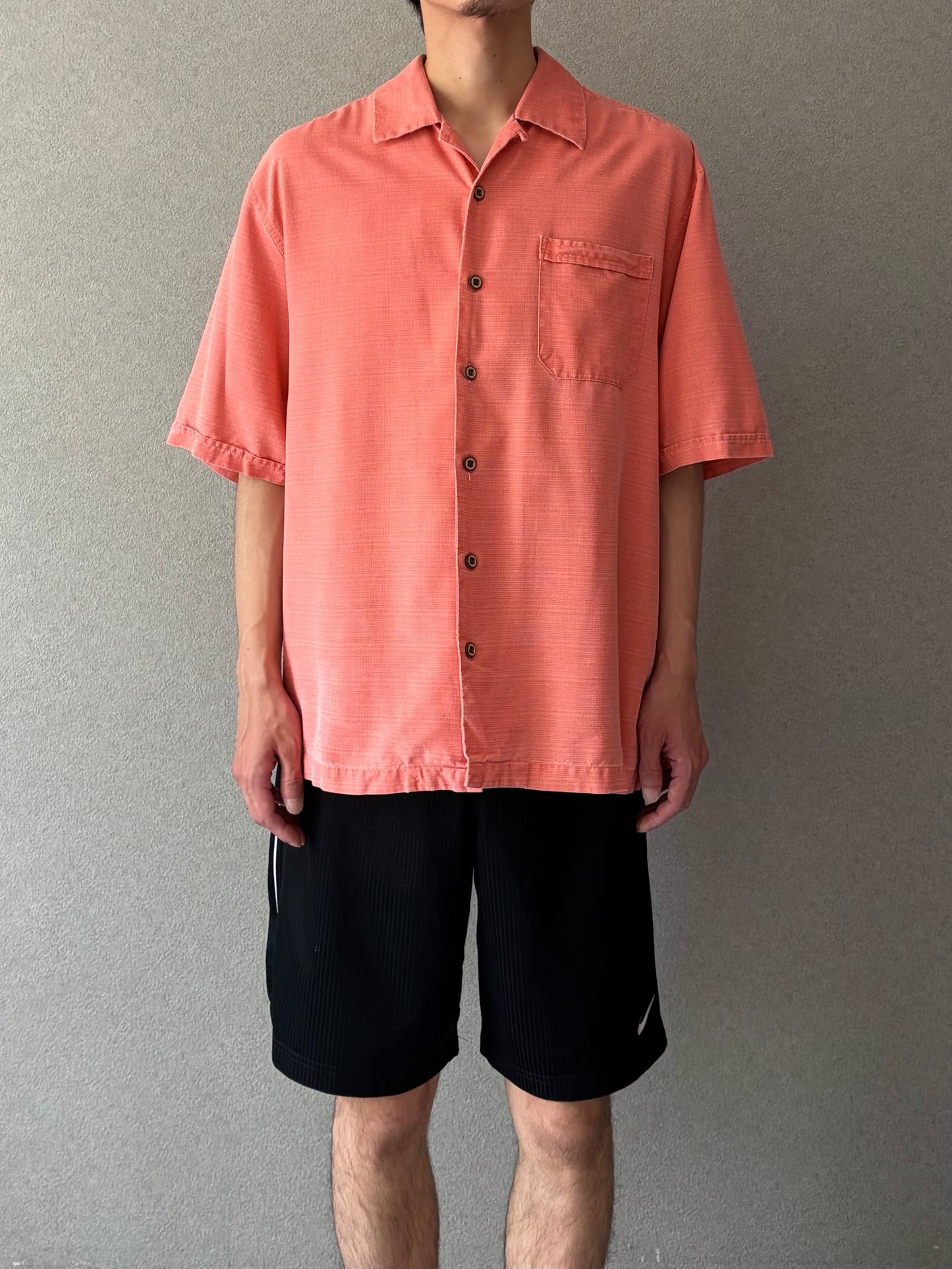 00's Jamaica Jaxx silk open collar shirt