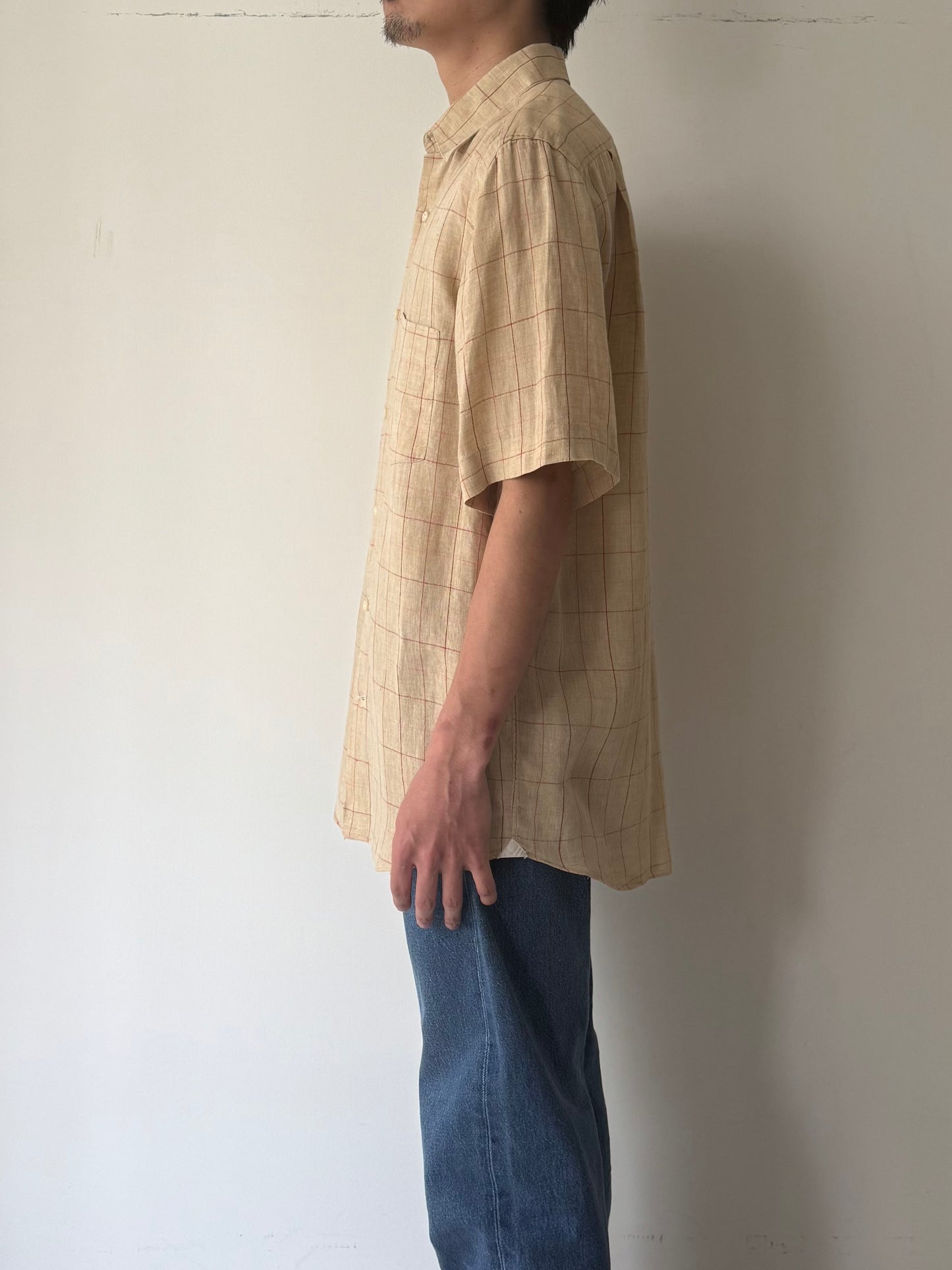 00's LUIGI VENAFRA S/S linen shirt