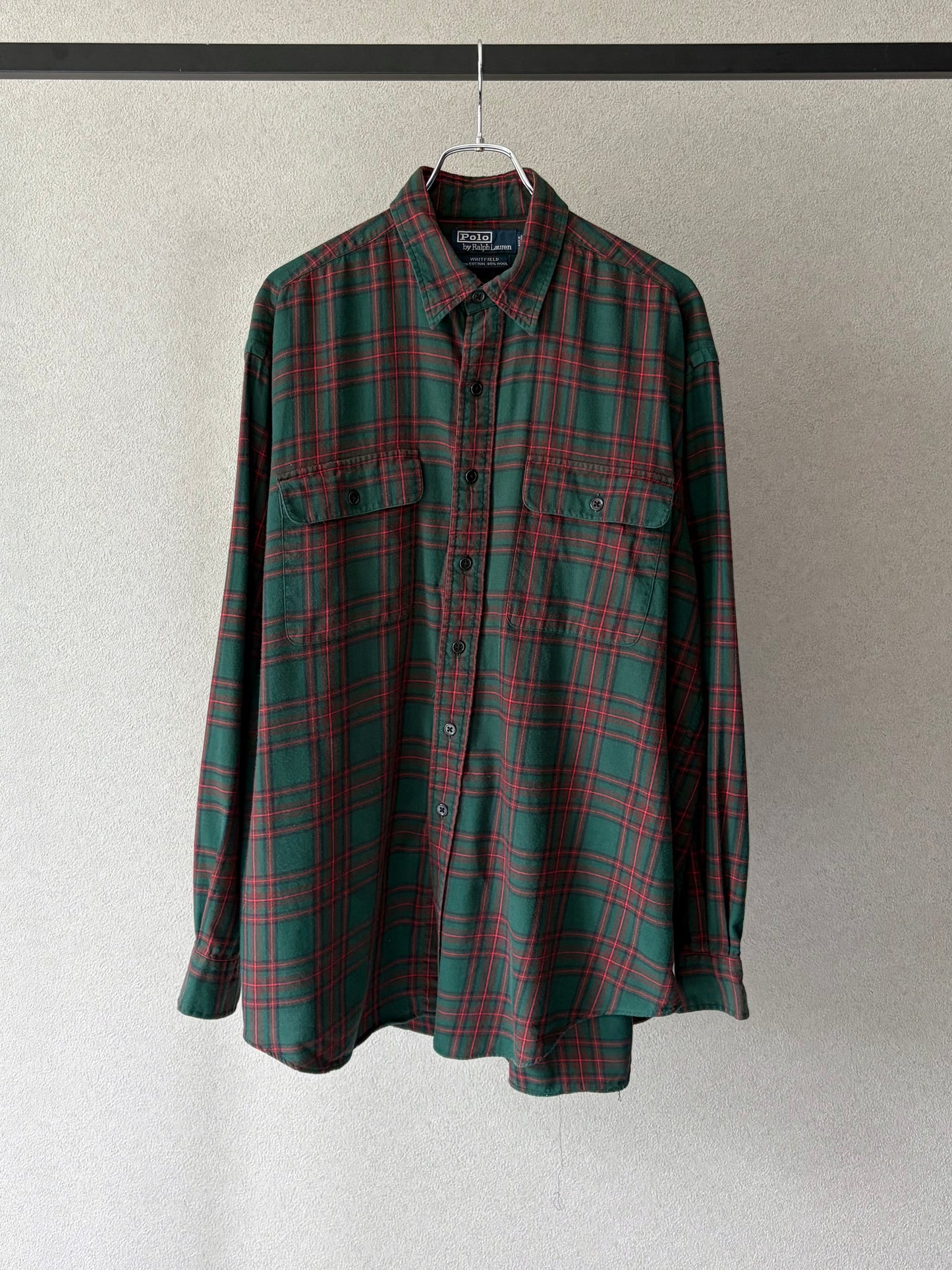 90's Polo Ralph Lauren cotton×wool shirt "WHITFEILD"