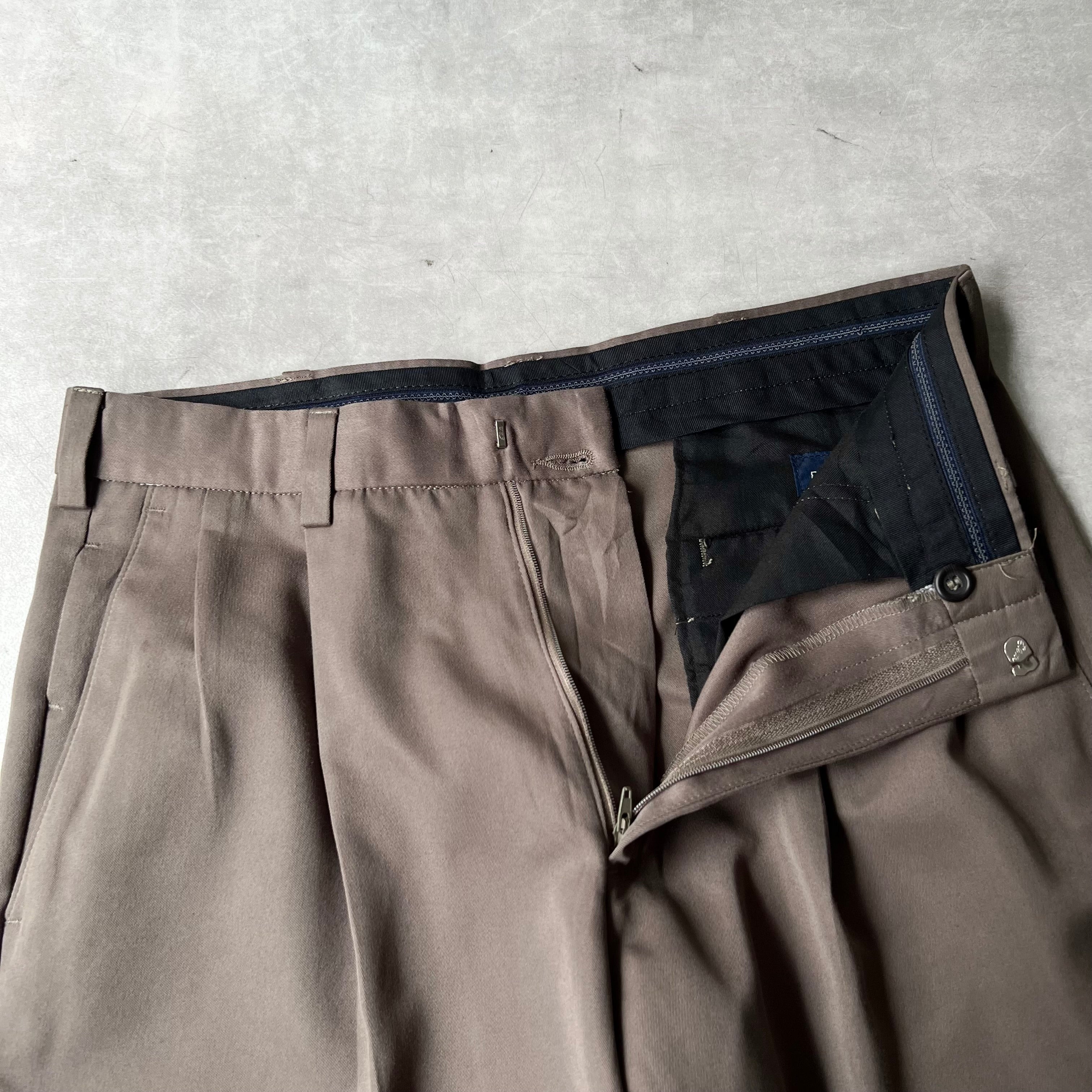 ≪通常販売≫double fold tuck pants（ダブルフォールド タック