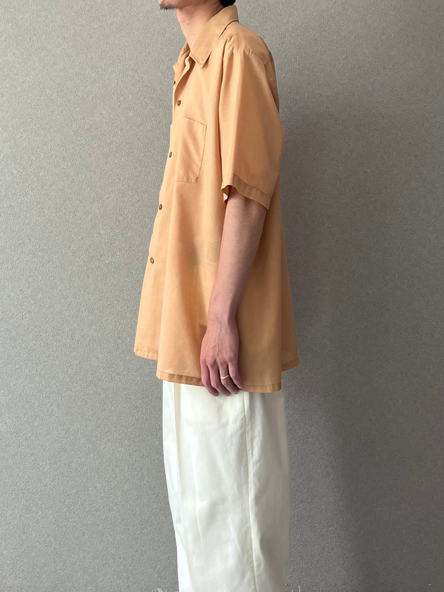 70's ARROW open collar shirt