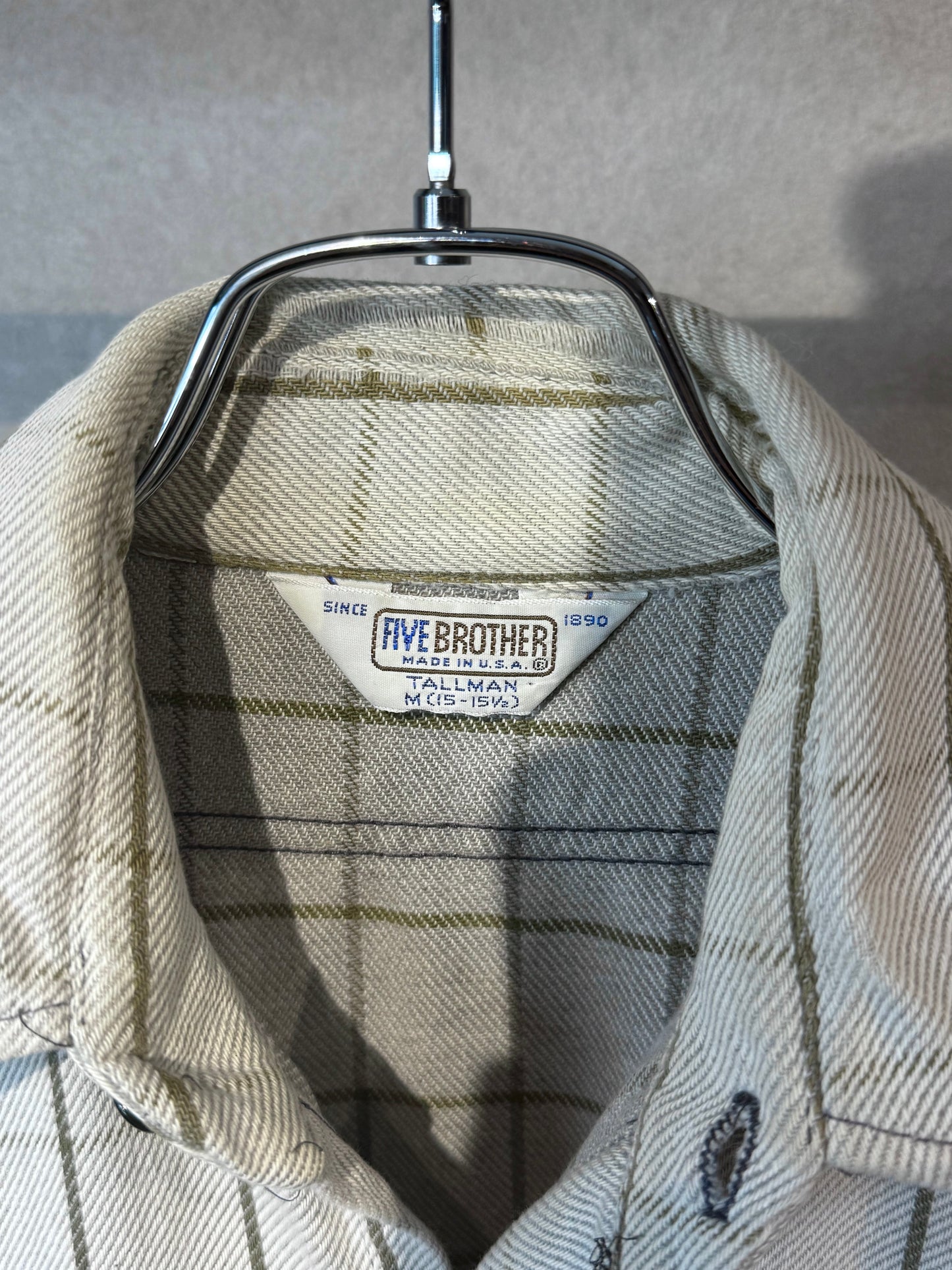 70's〜 FIVE BROTHER flannel shirt "Made in USA"