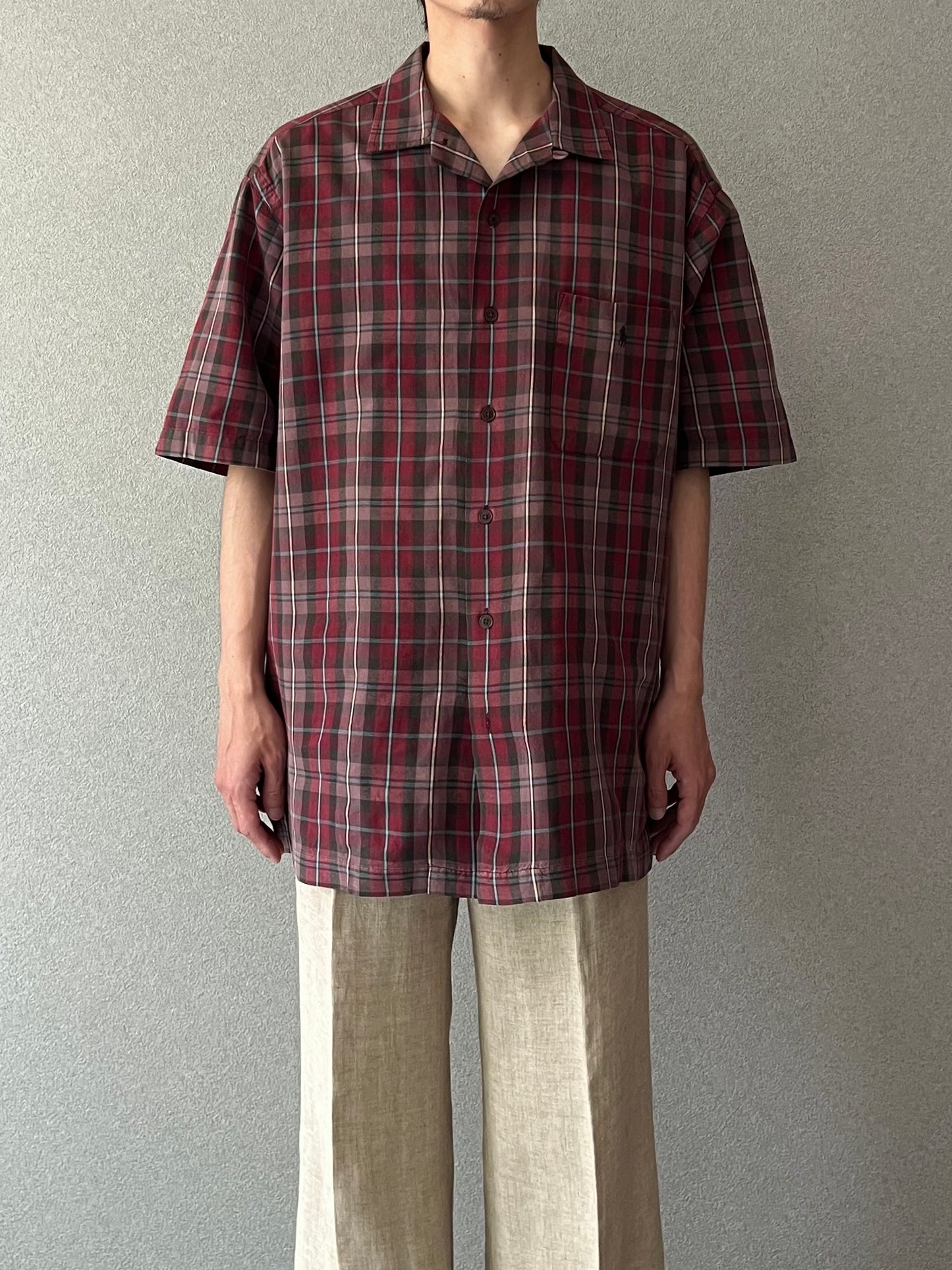 90's Polo Ralph Lauren open collar shirt "CALDWELL"