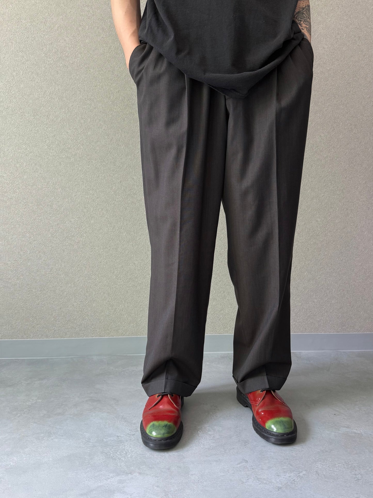 00's PRONT UOMO wool slacks "Made in ITALY"