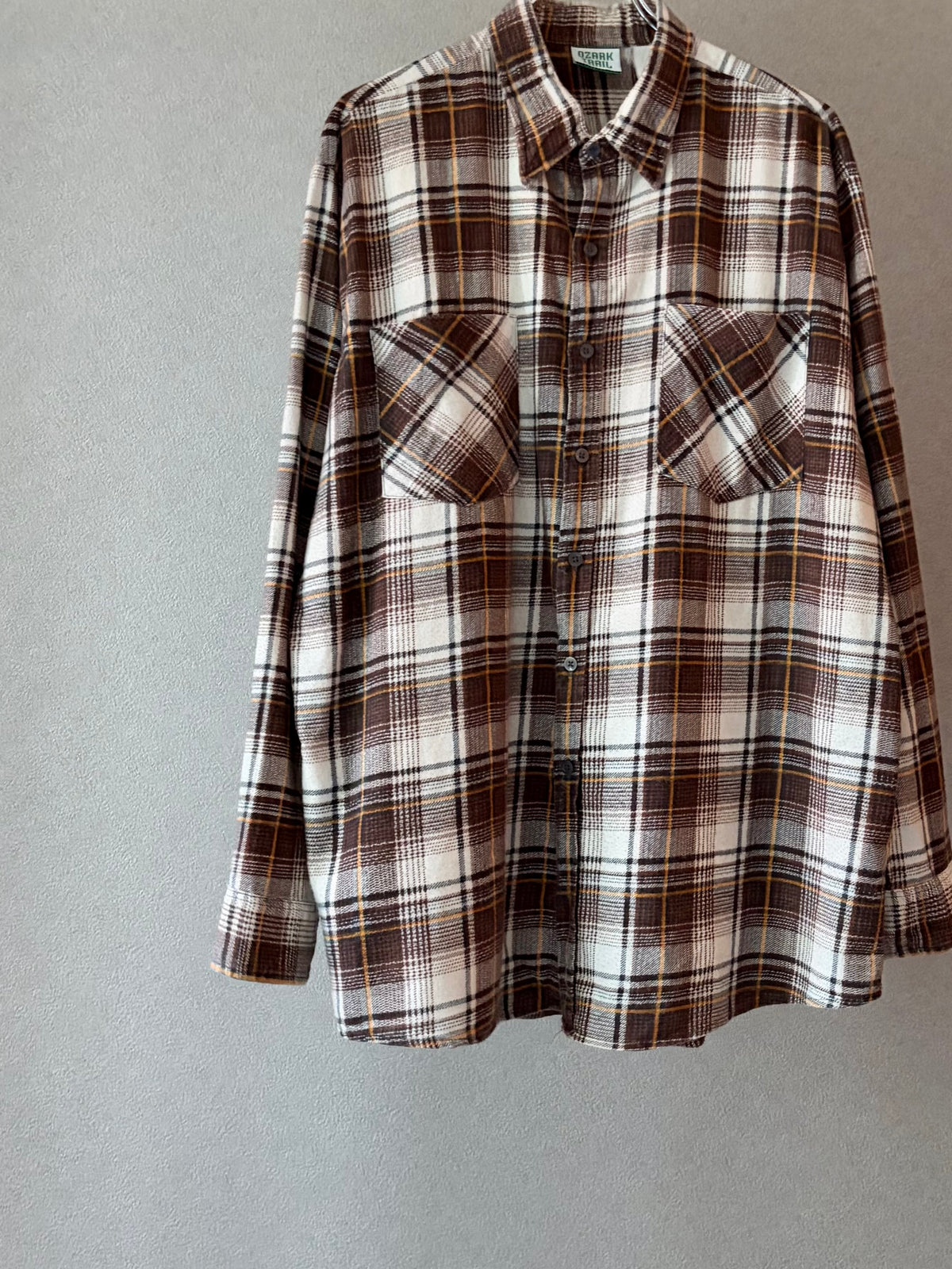80's OZARK TRAIL print flannel shirt