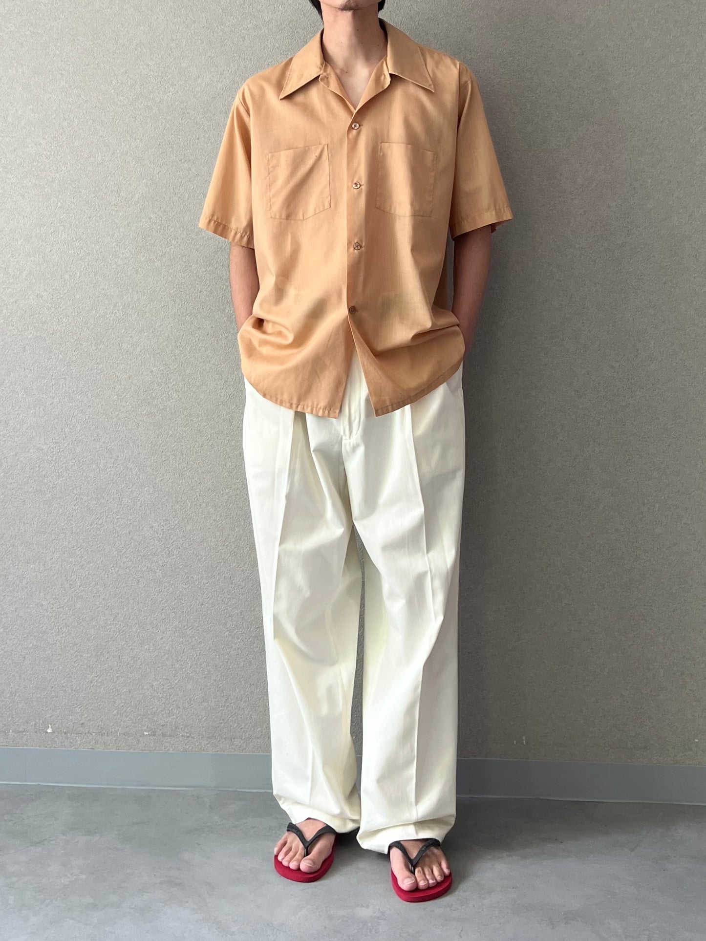 70's ARROW open collar shirt