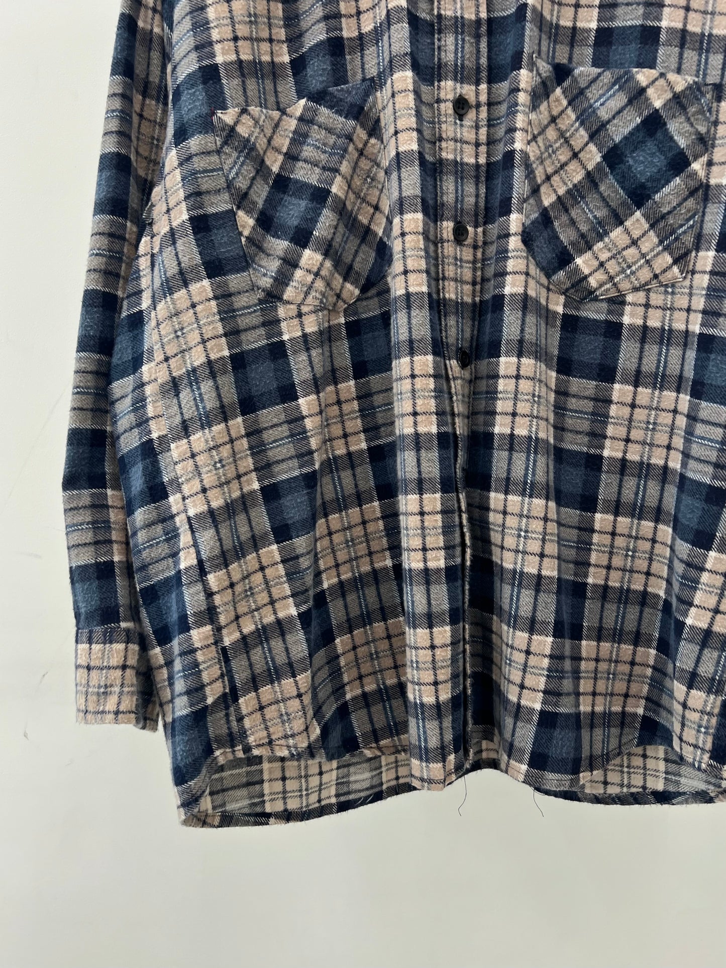 80's SAUGATUCK print flannel shirt
