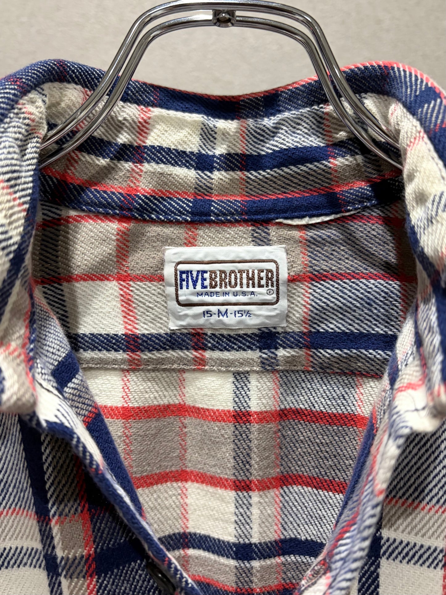 80's FIVE BROTHER flannel shirt "Made in USA"