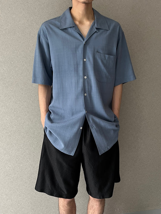 00's Joseph & Feiss open collar silk shirt