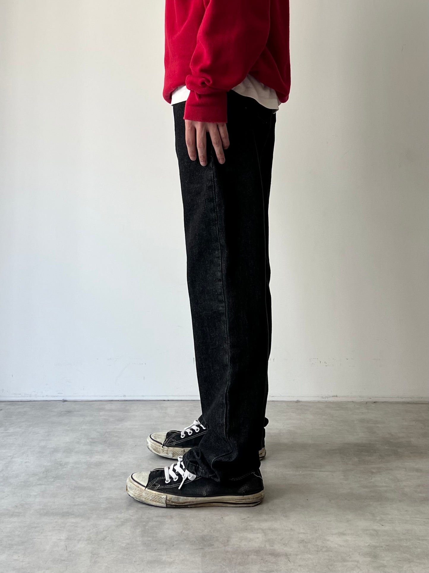 00's Levi's 501 black denim "Yarn Dyed"