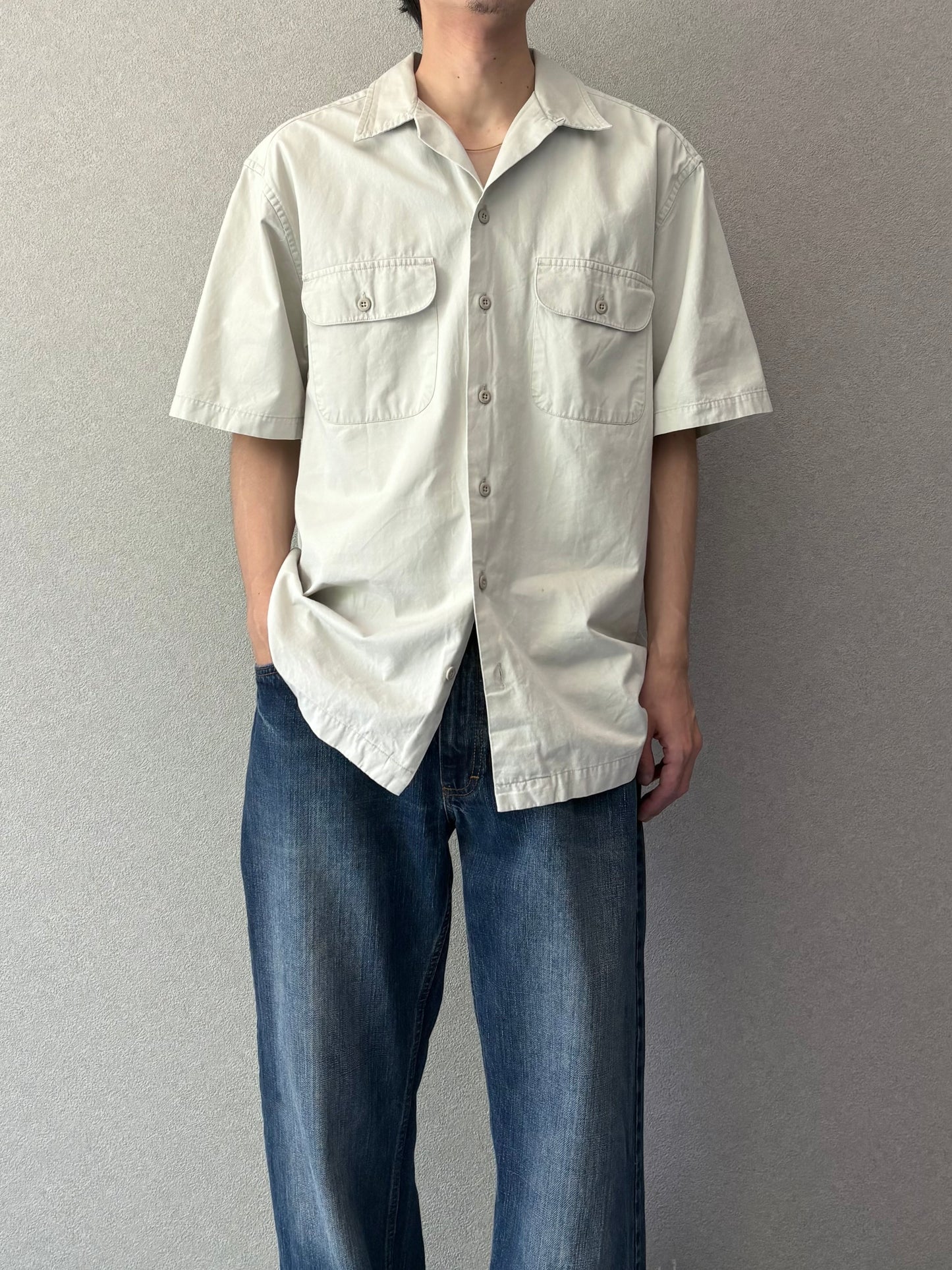 90's Eddie Bauer open collar shirt